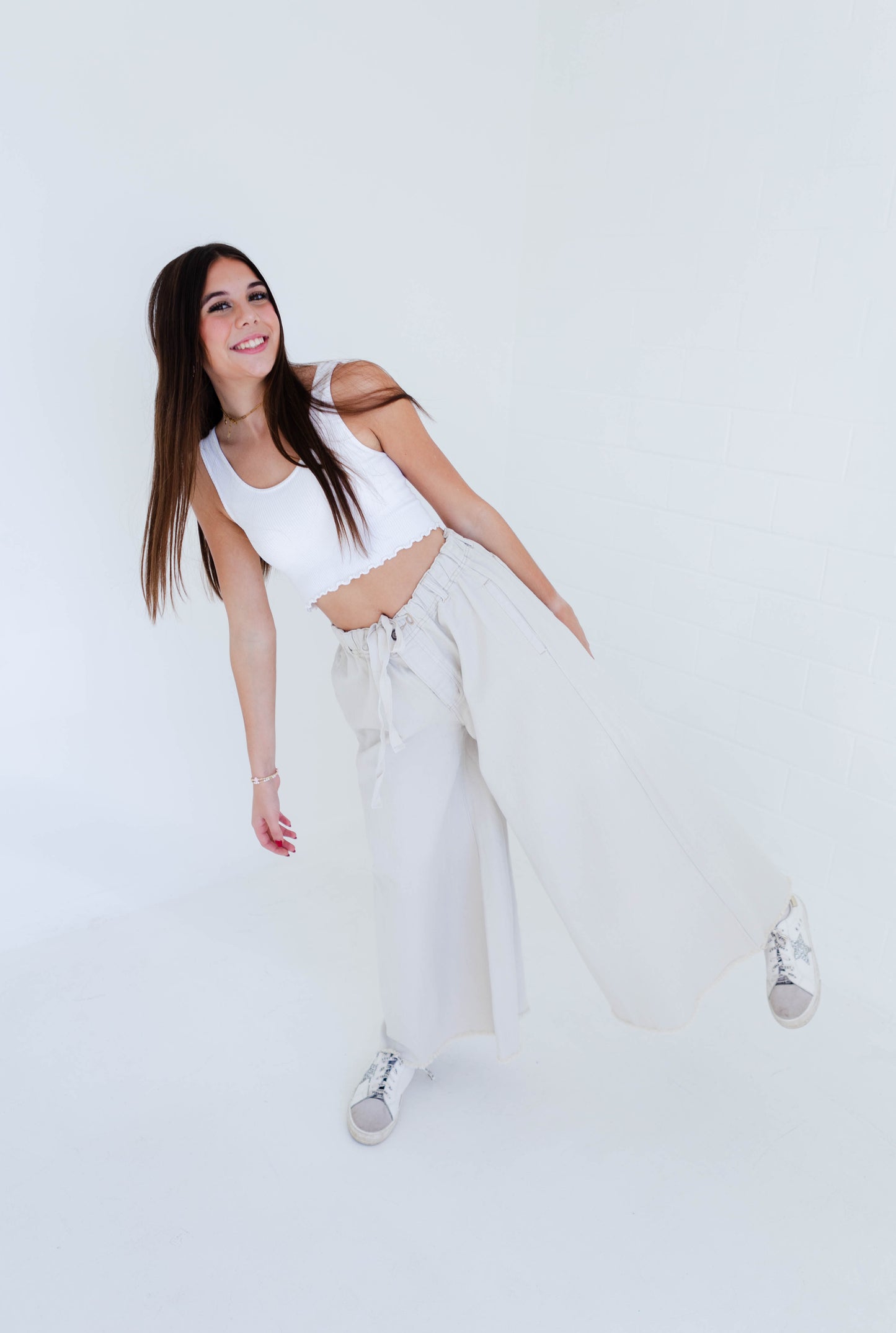 Stone Wide Leg Baggy Pant