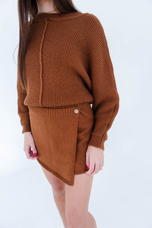 Rust Sweater Skort