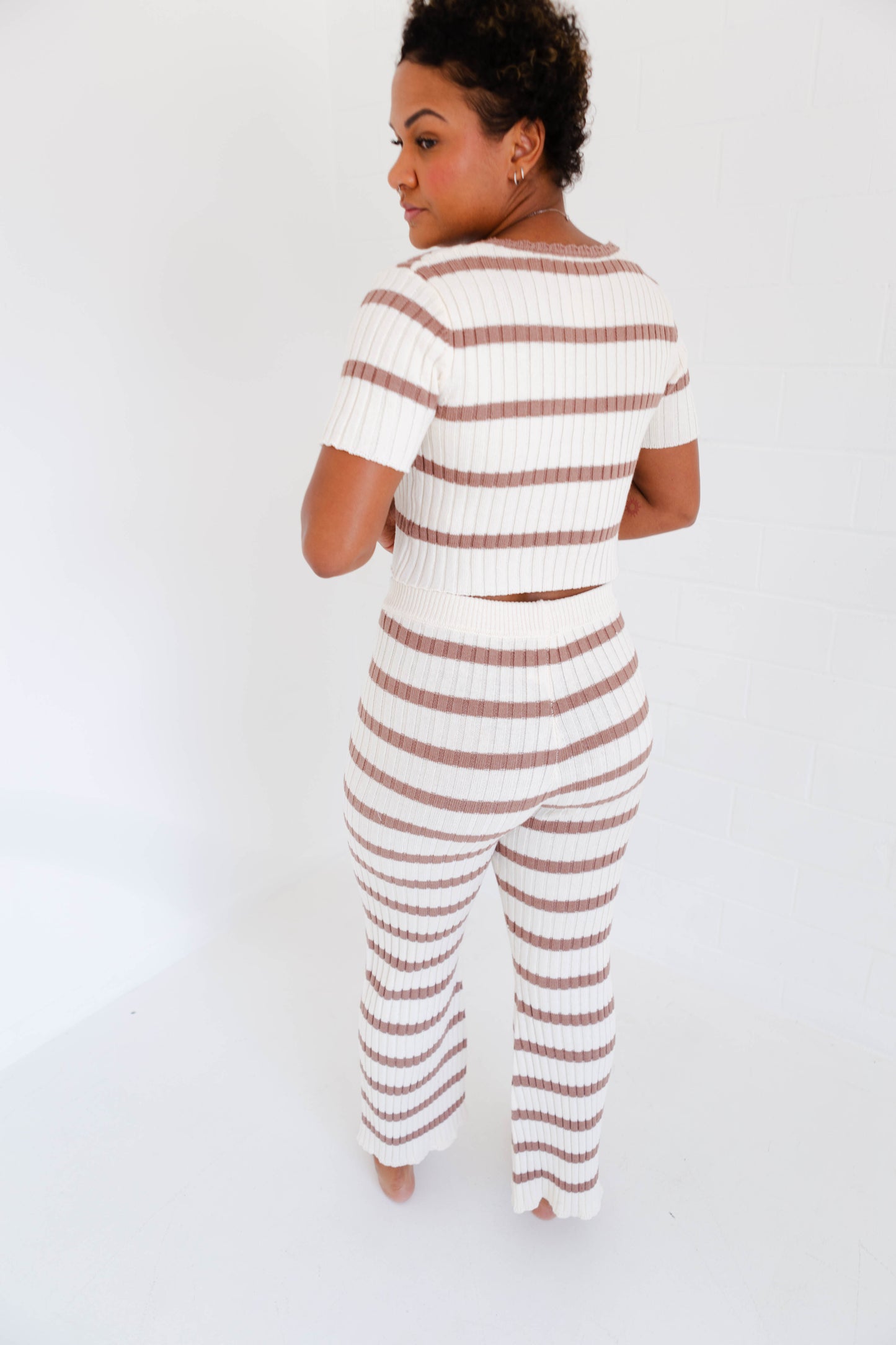Mocha Striped Set