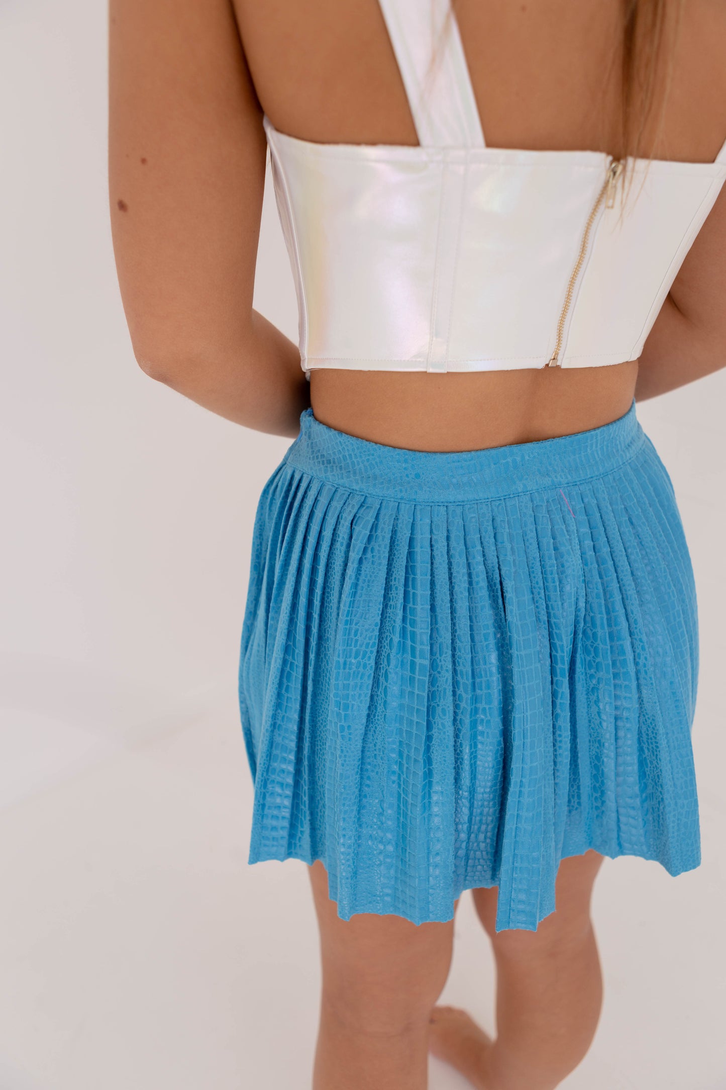 Electric Blue Snake Skirt