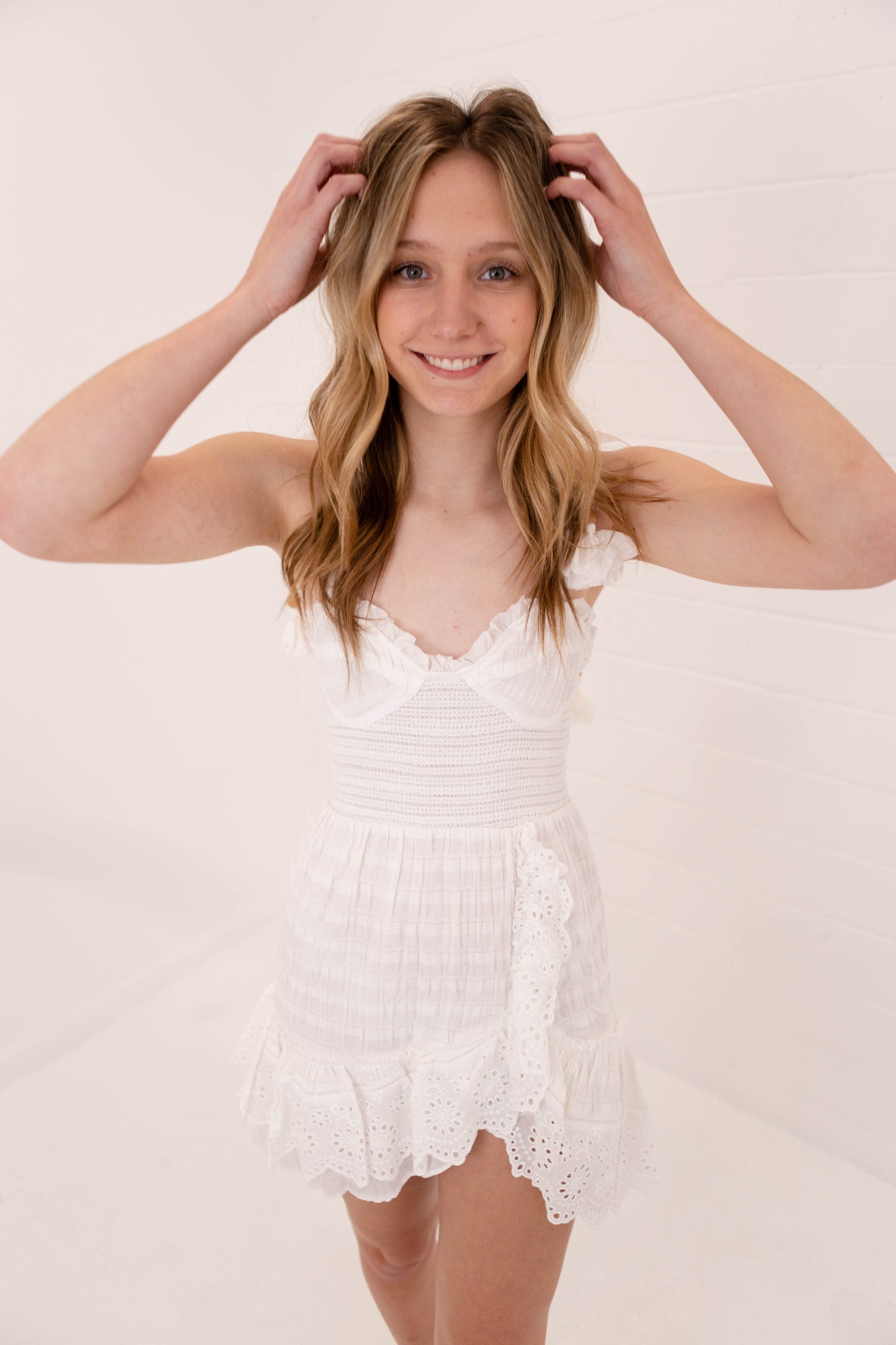 FINAL SALE: White Lace Dress