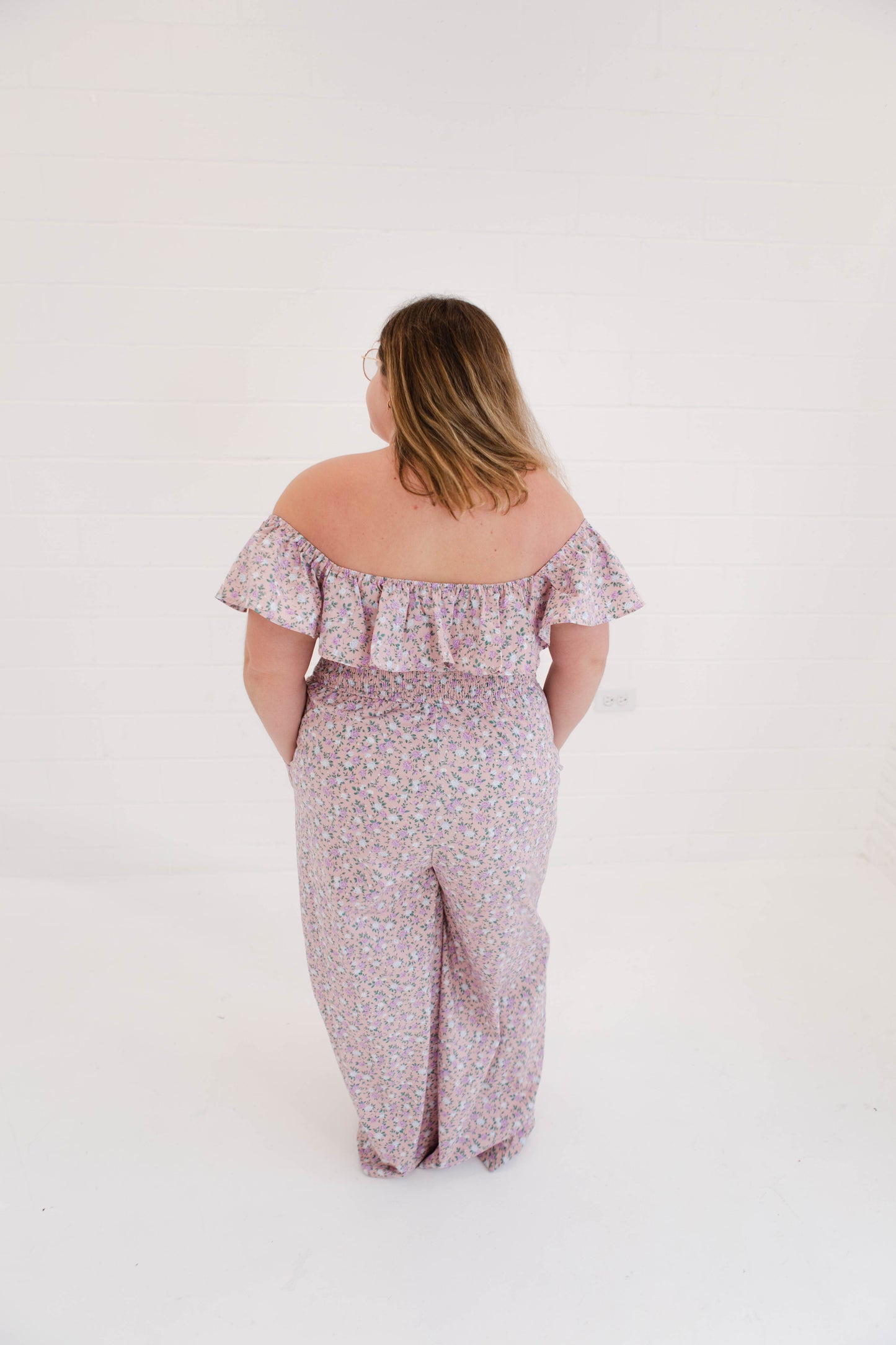 Floral Print Sleeveless Ruffled Jumper