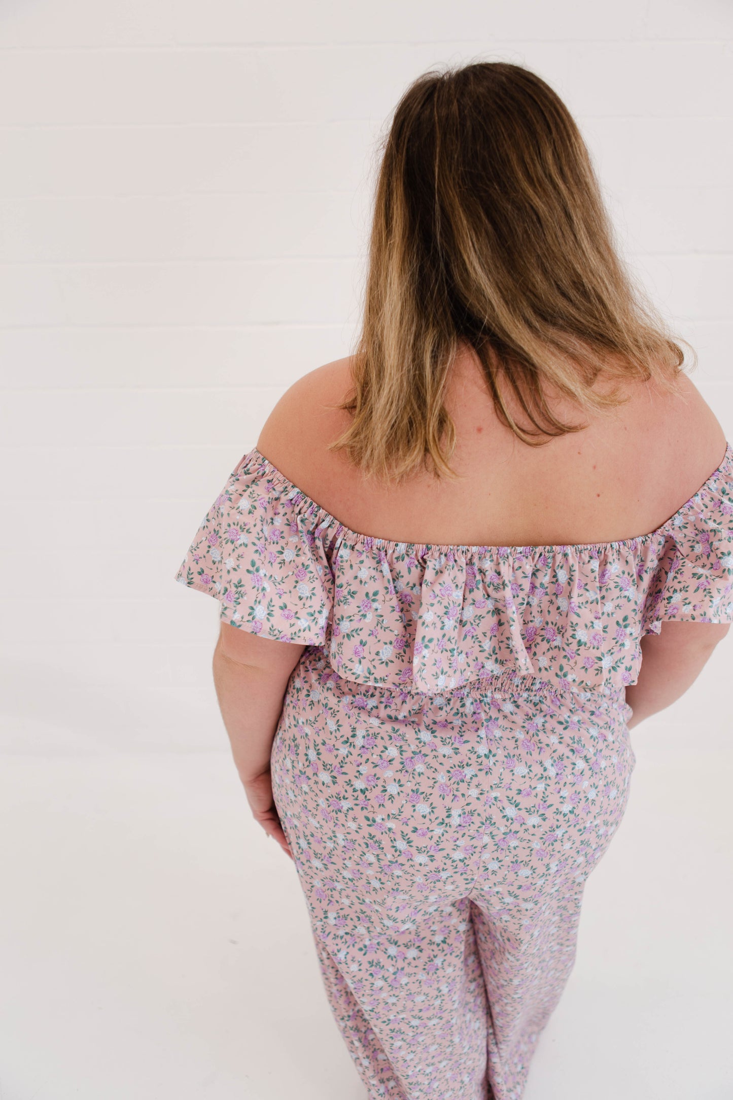 Floral Print Sleeveless Ruffled Jumper