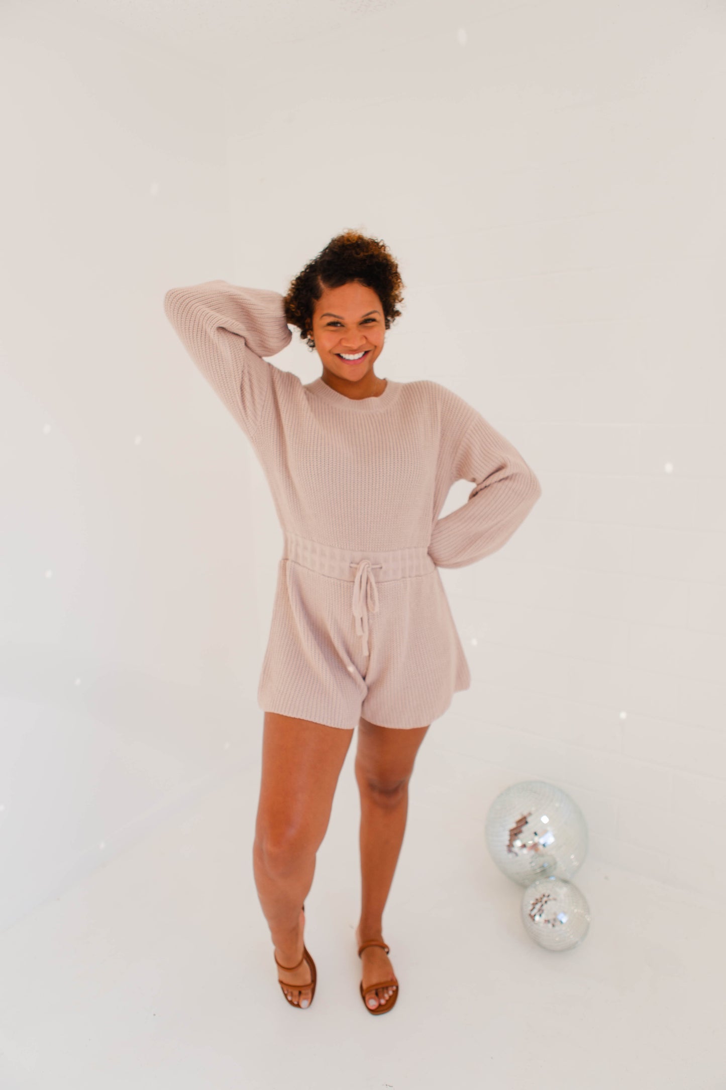 Dusty Lavender Sweater Romper