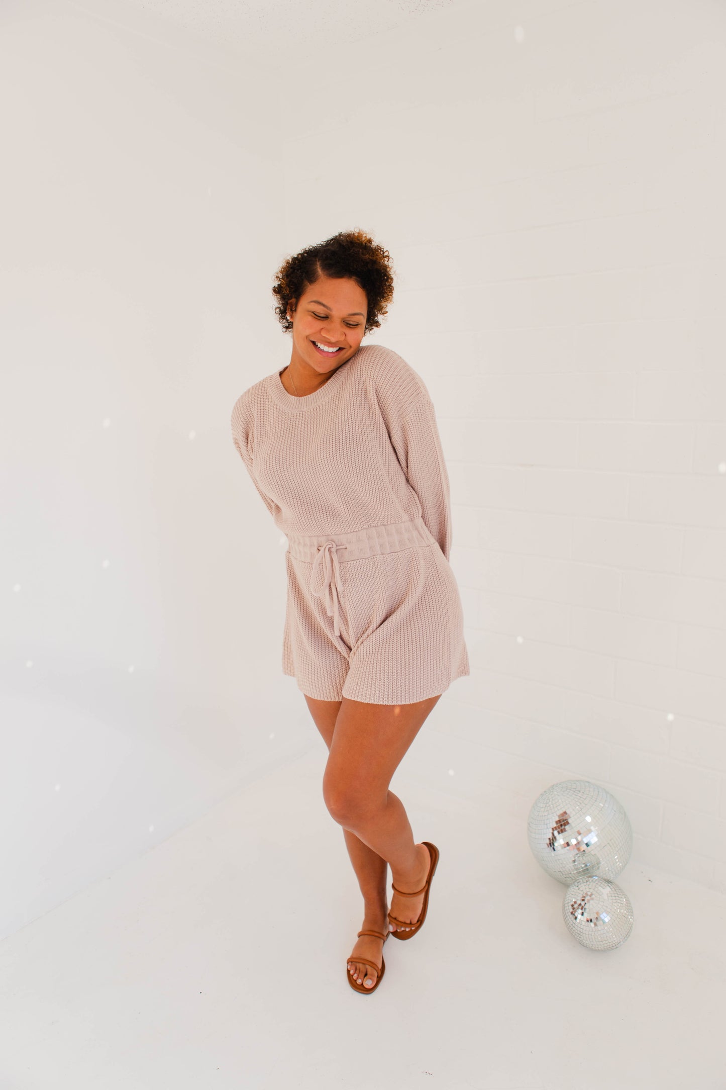 Dusty Lavender Sweater Romper