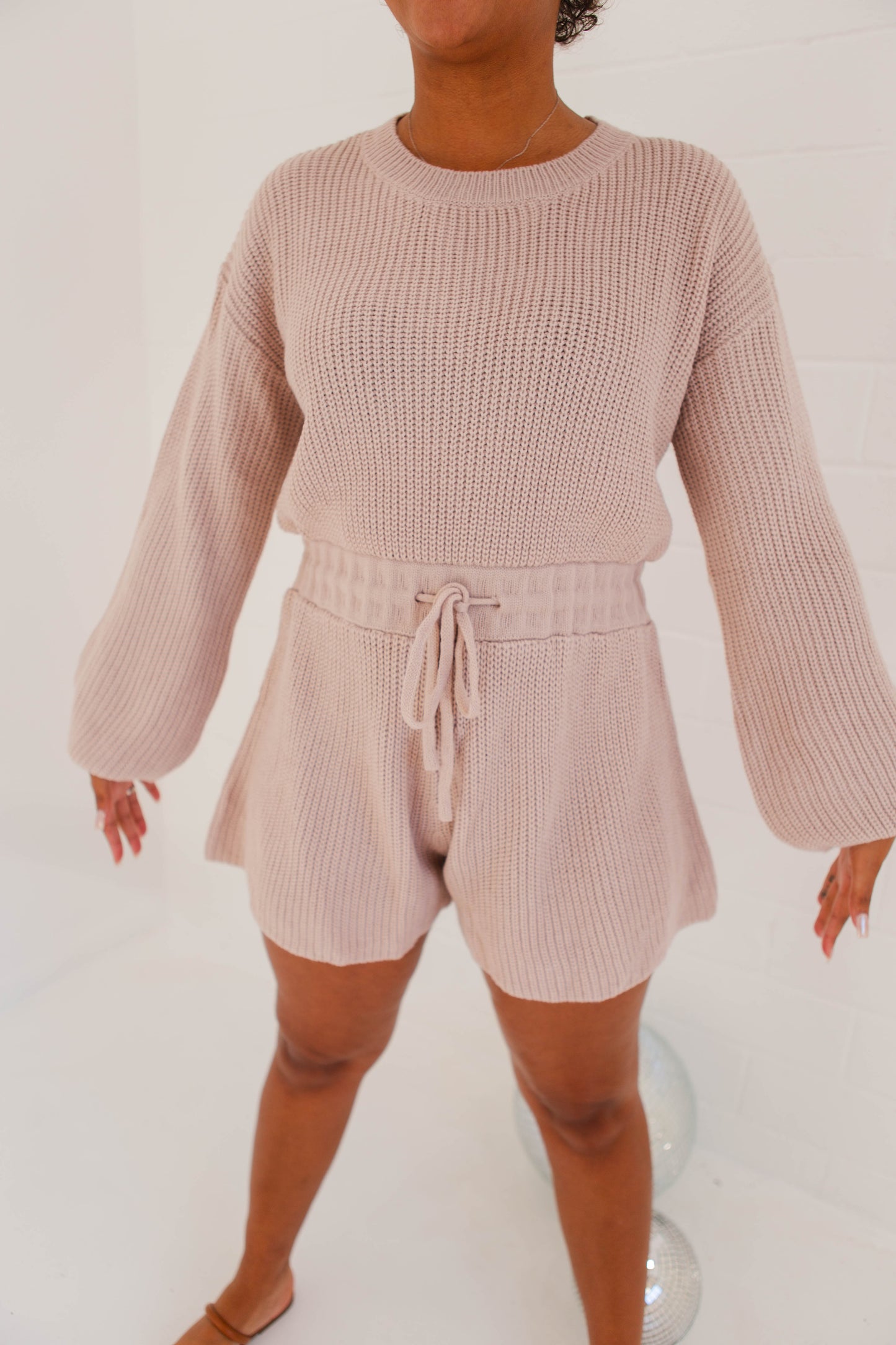 Dusty Lavender Sweater Romper