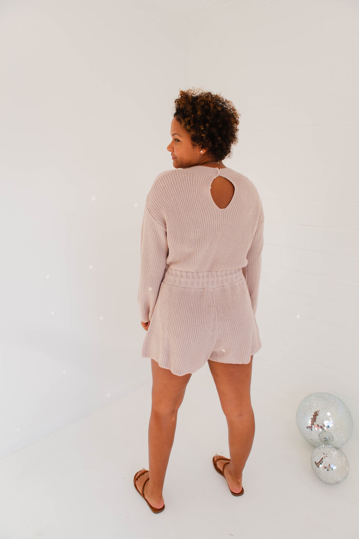 Dusty Lavender Sweater Romper