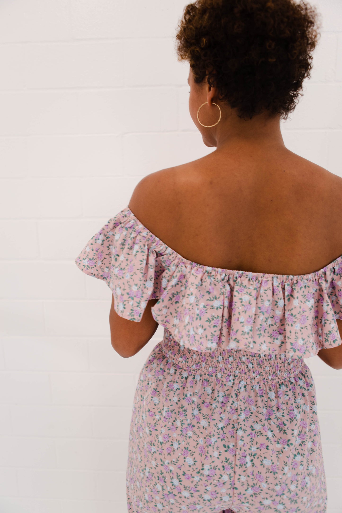Floral Print Sleeveless Ruffled Jumper