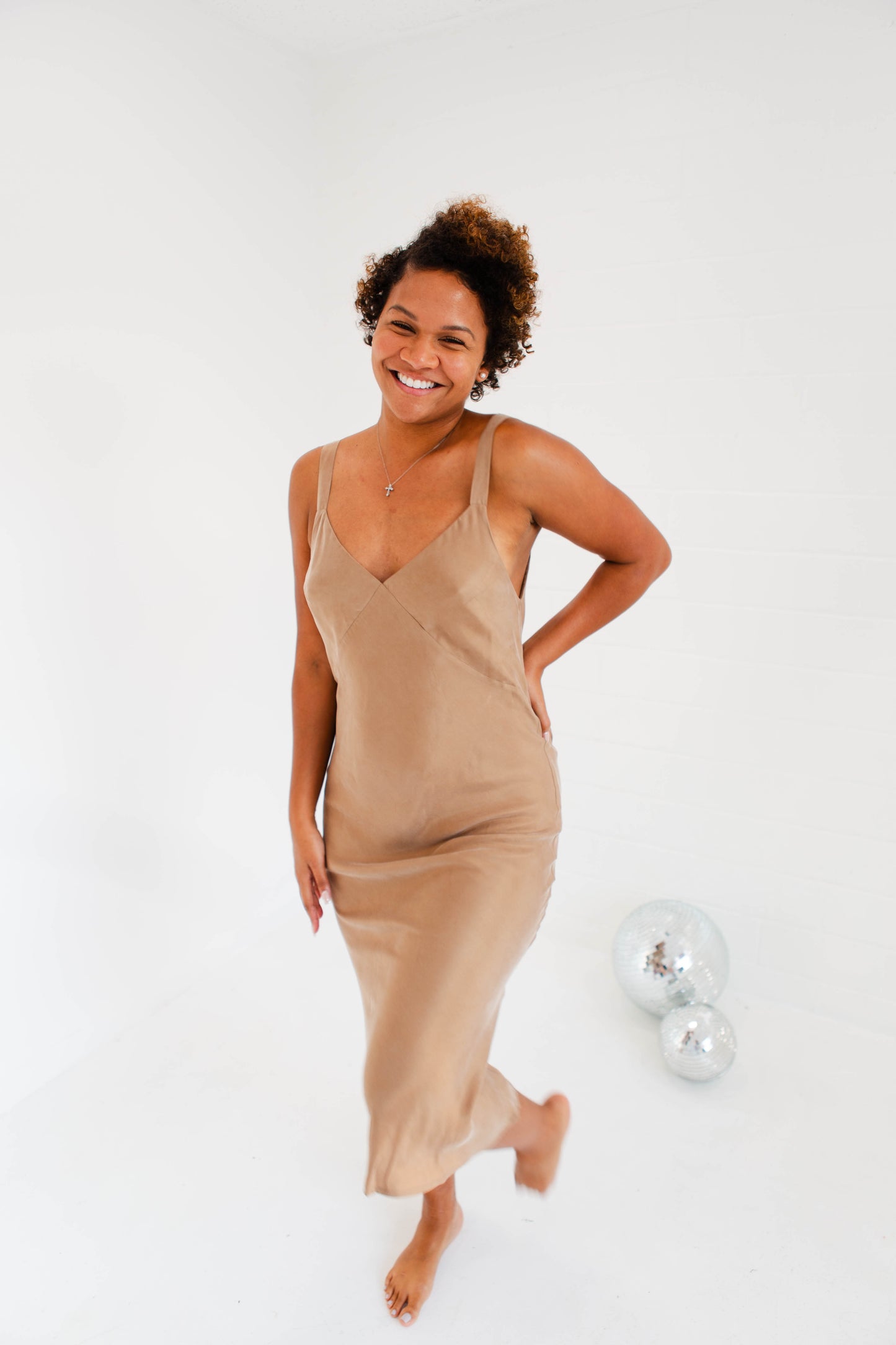 Coffee Slip Dress