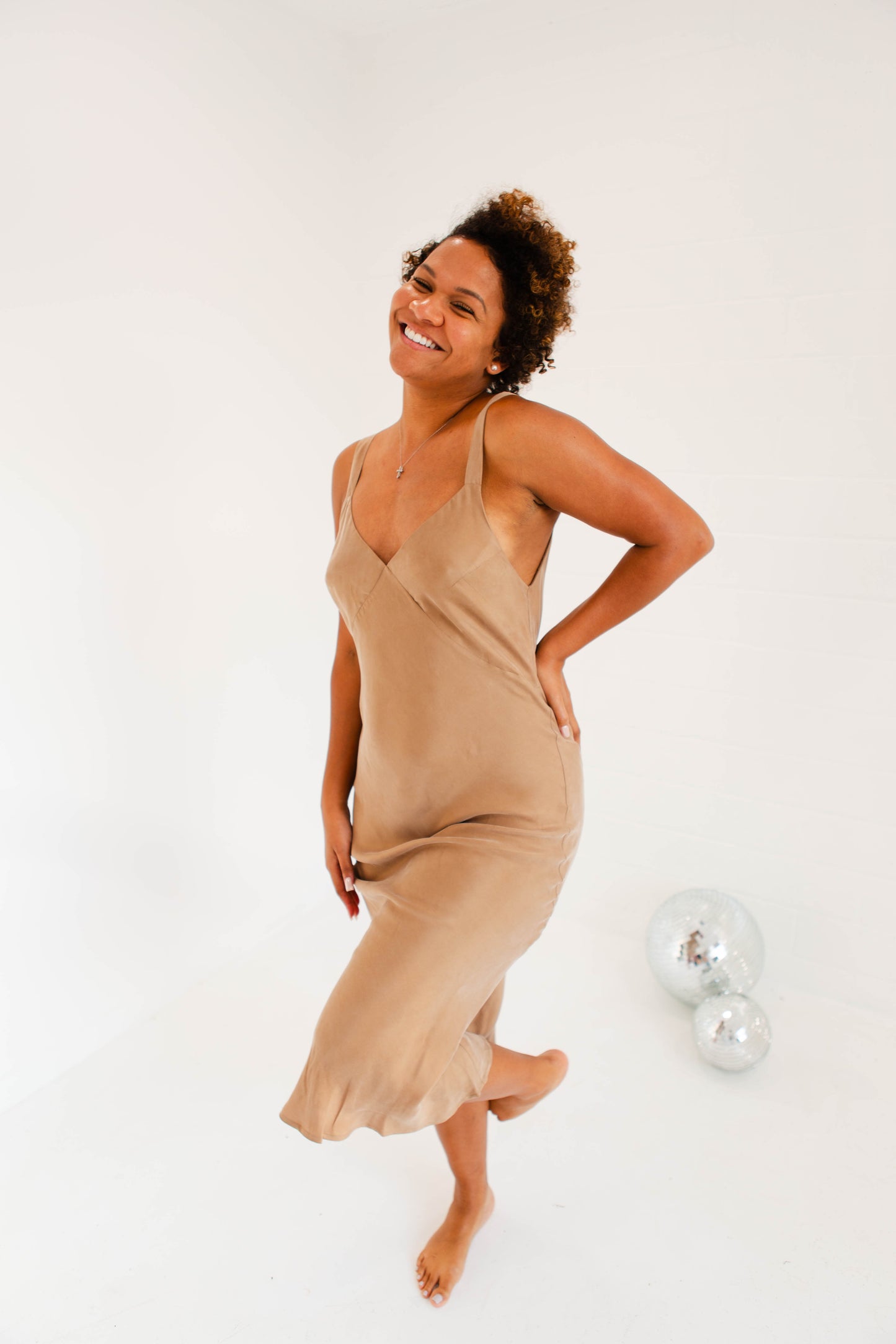 Coffee Slip Dress
