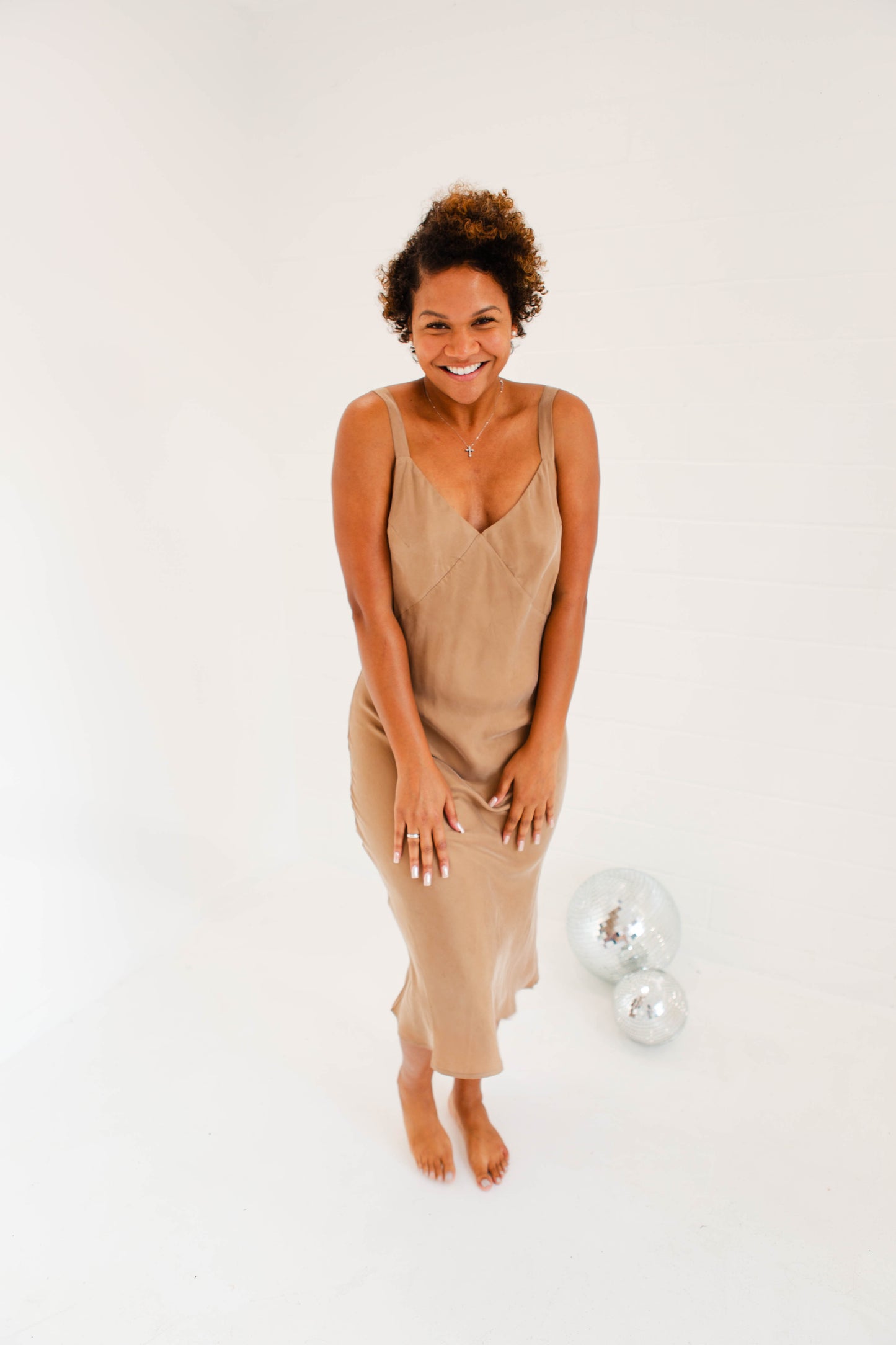 Coffee Slip Dress