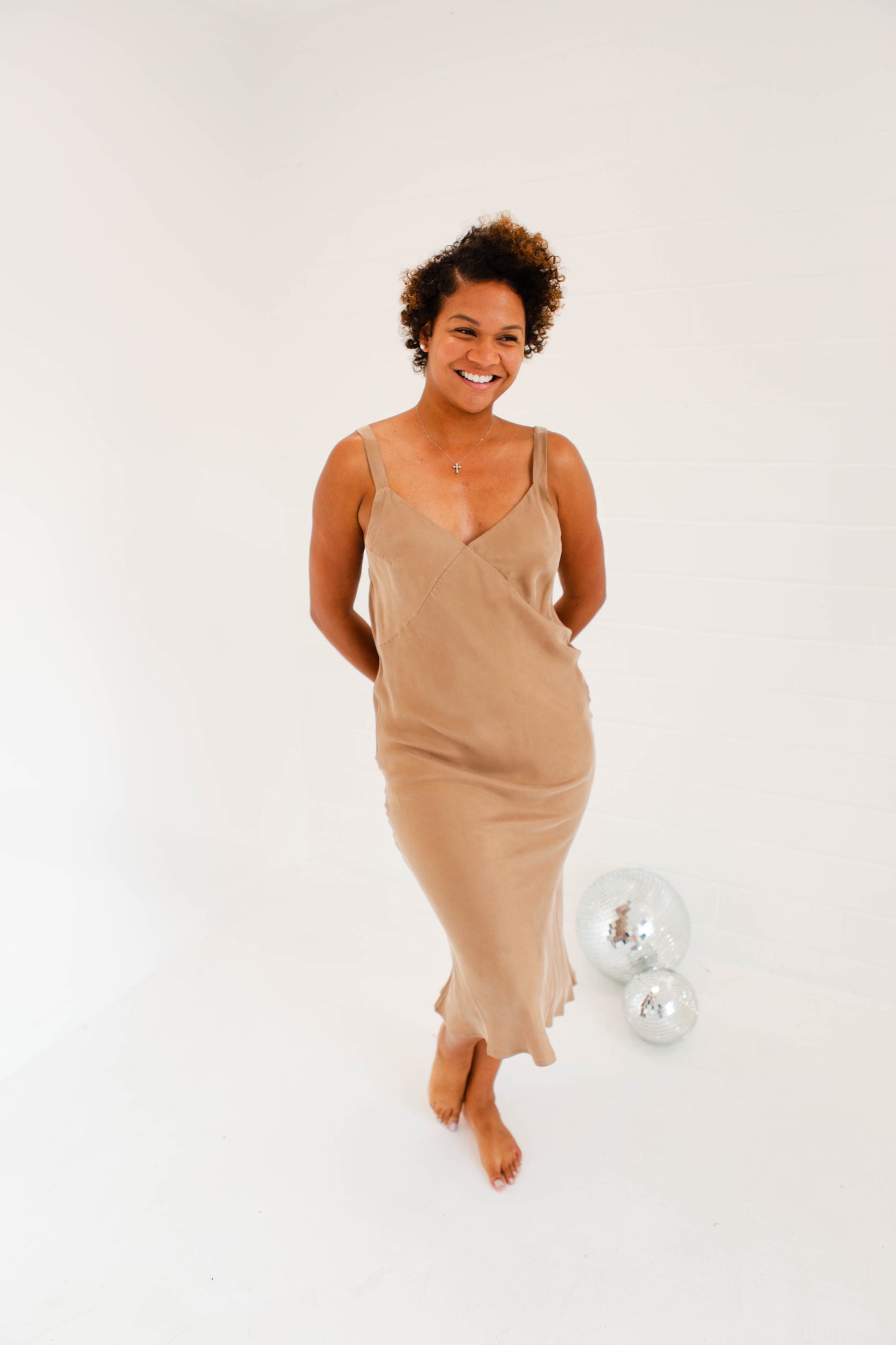 Coffee Slip Dress