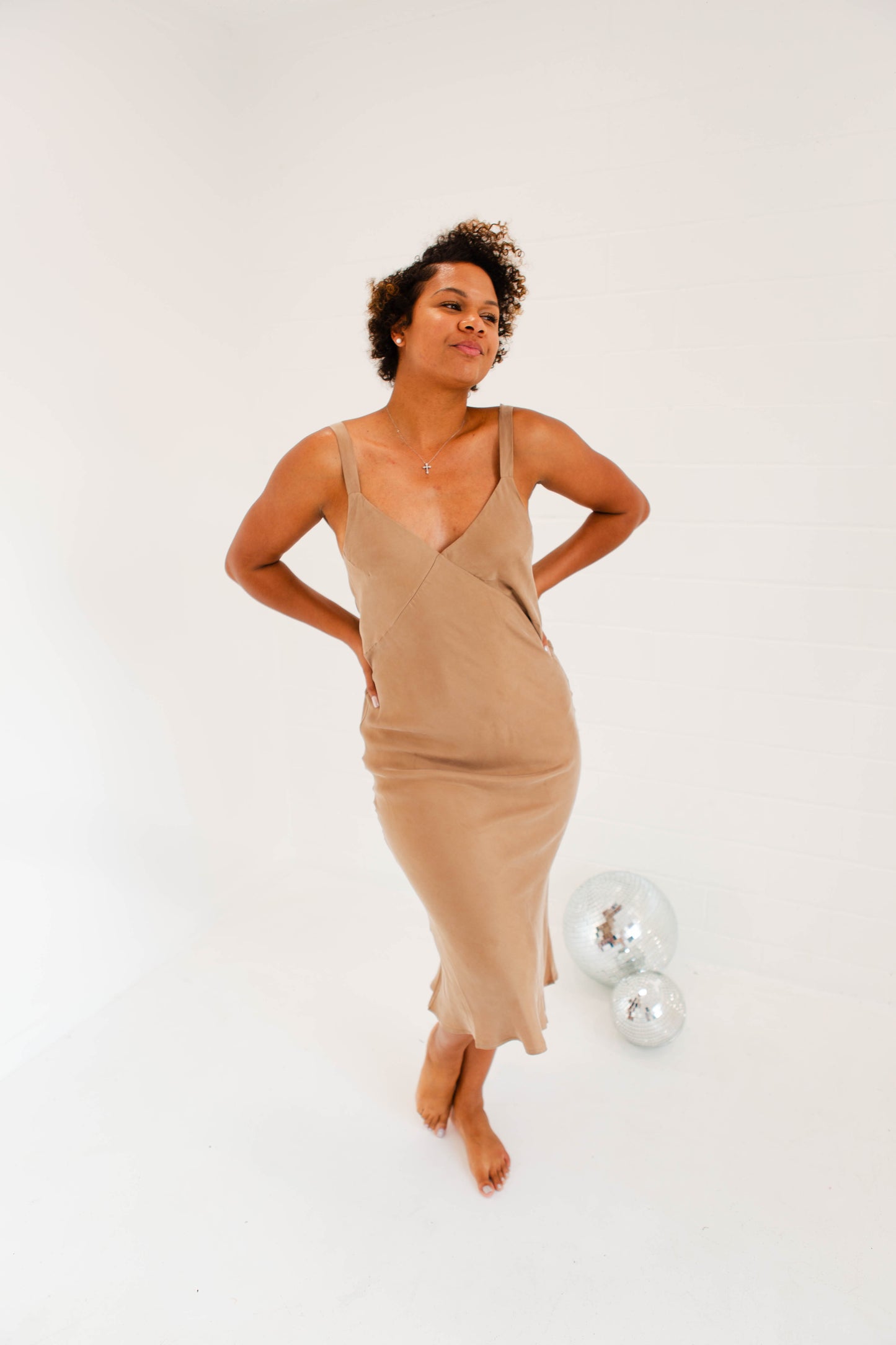 Coffee Slip Dress