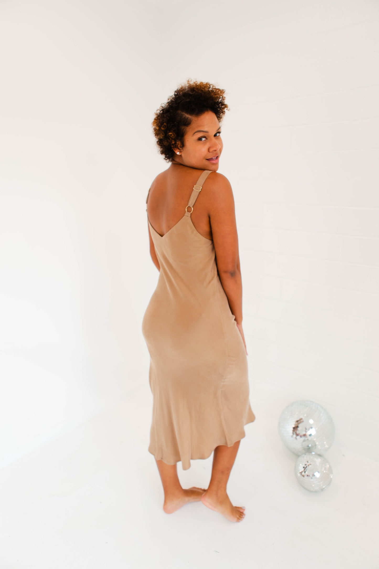 Coffee Slip Dress
