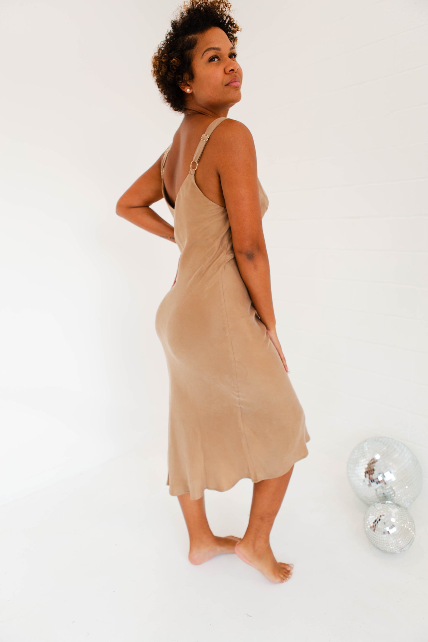 Coffee Slip Dress