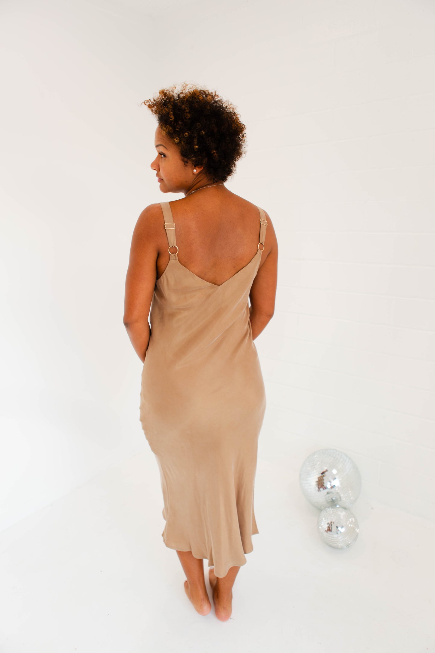 Coffee Slip Dress