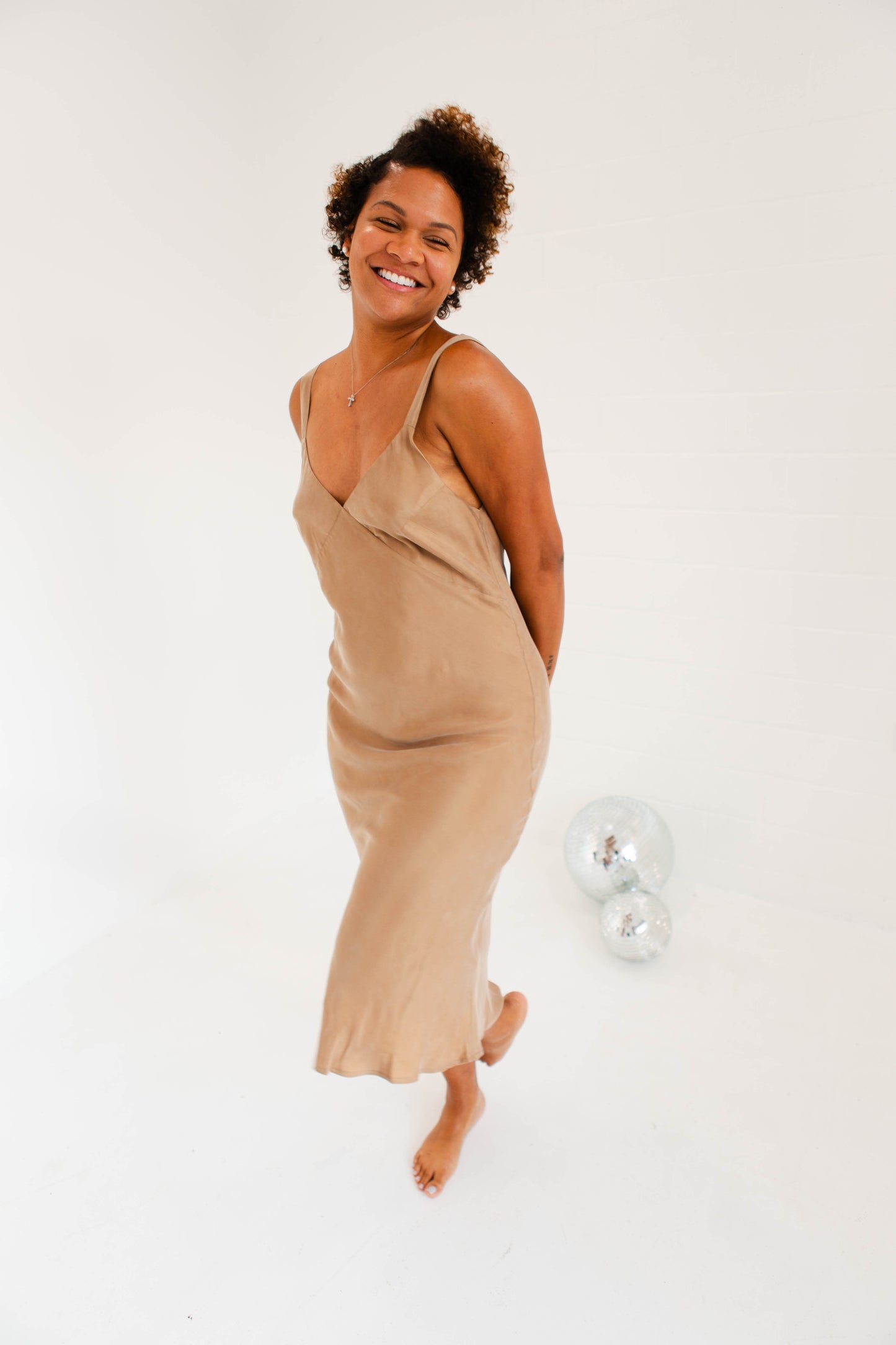 Coffee Slip Dress