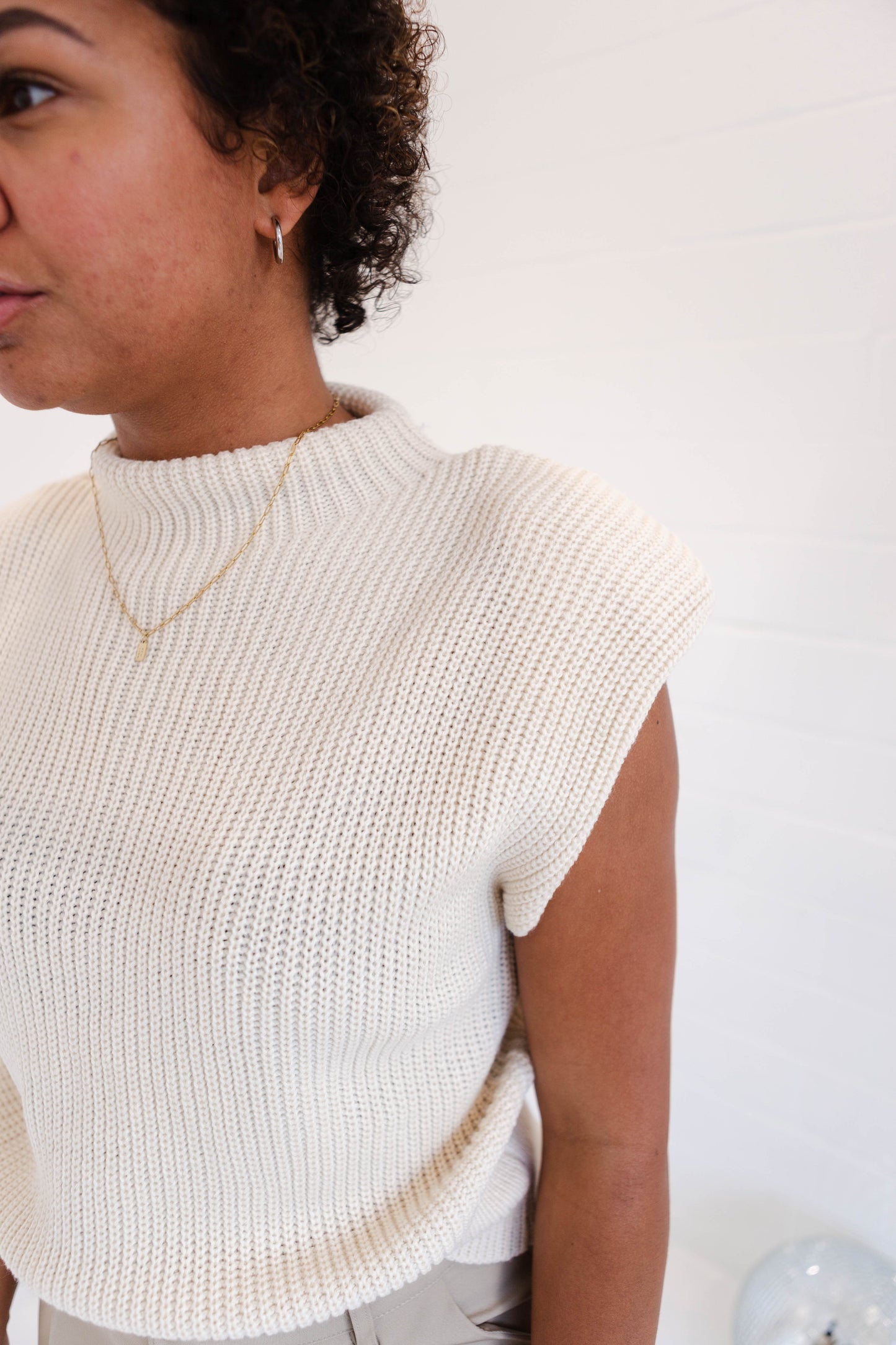 Ecru Sweater Top