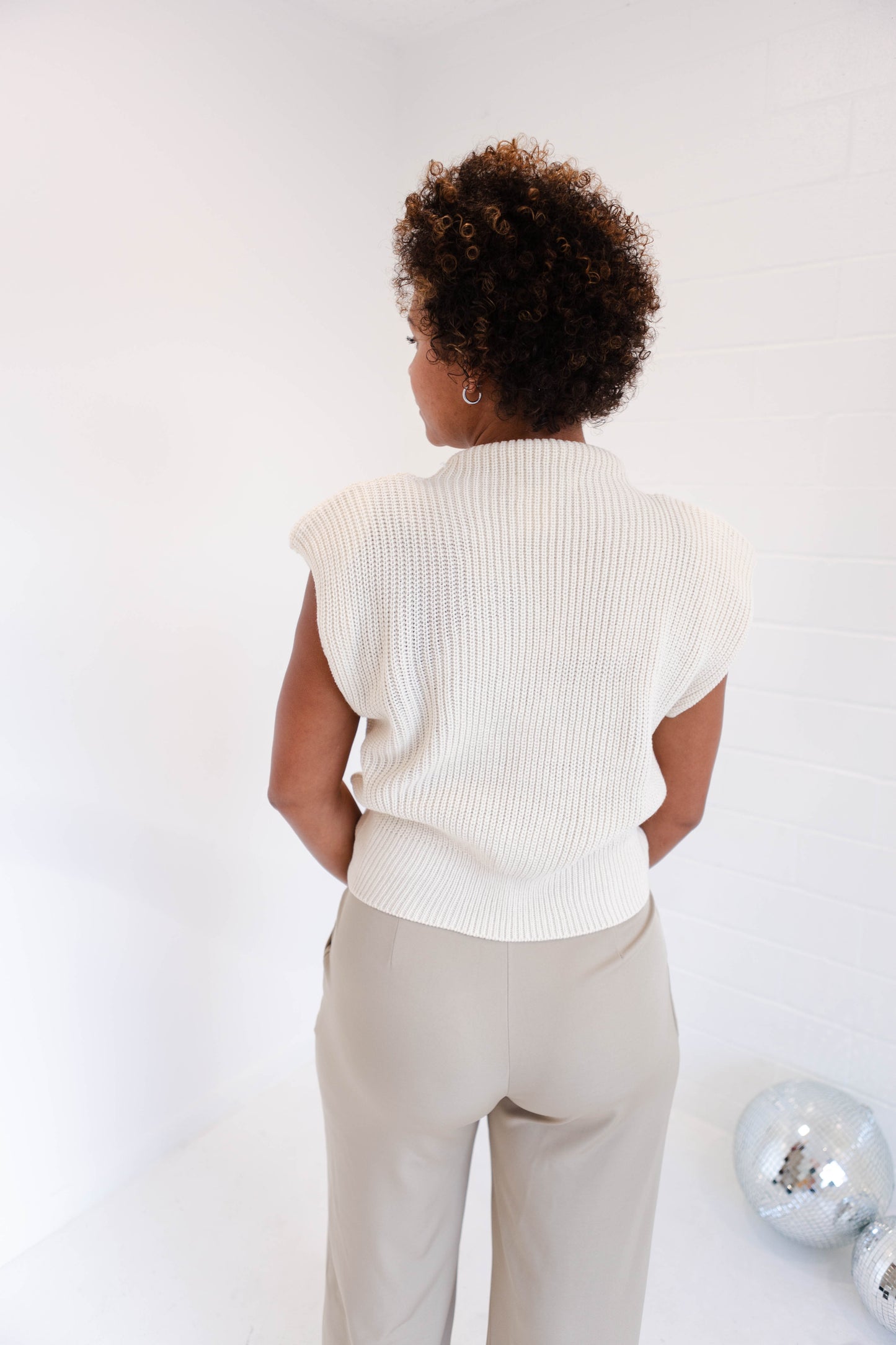 Ecru Sweater Top