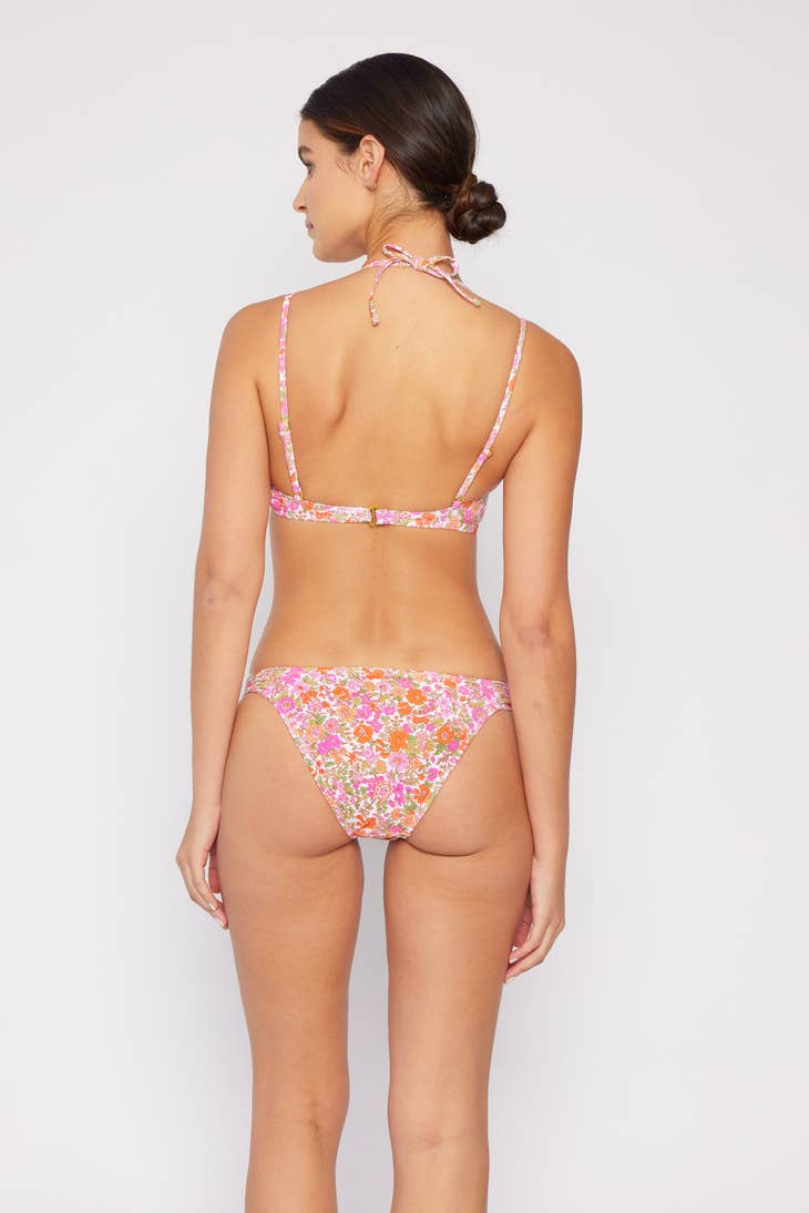 Pink Flower Underwired Bikini