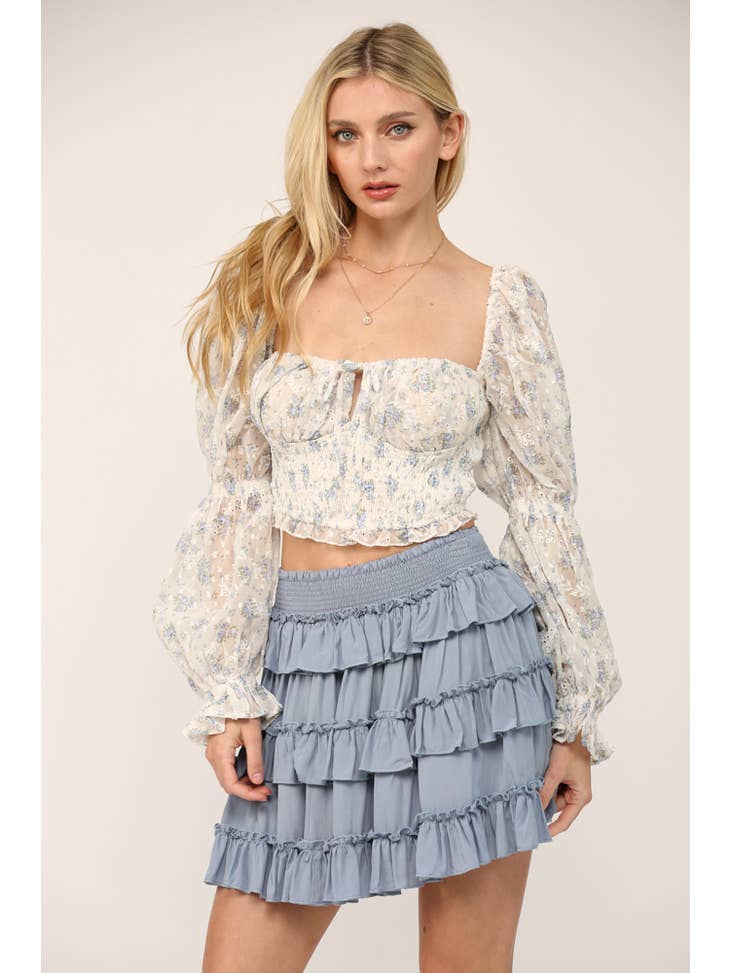 Emma Smocked Waisted Top