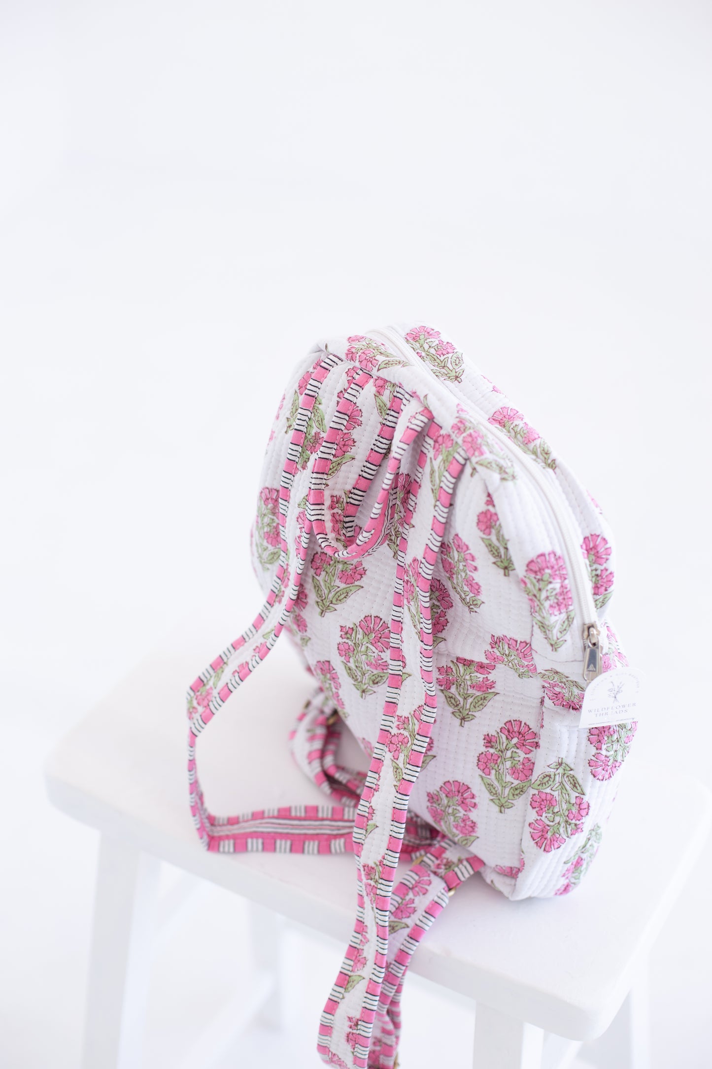 Cassie Pink Floral Print Backpack