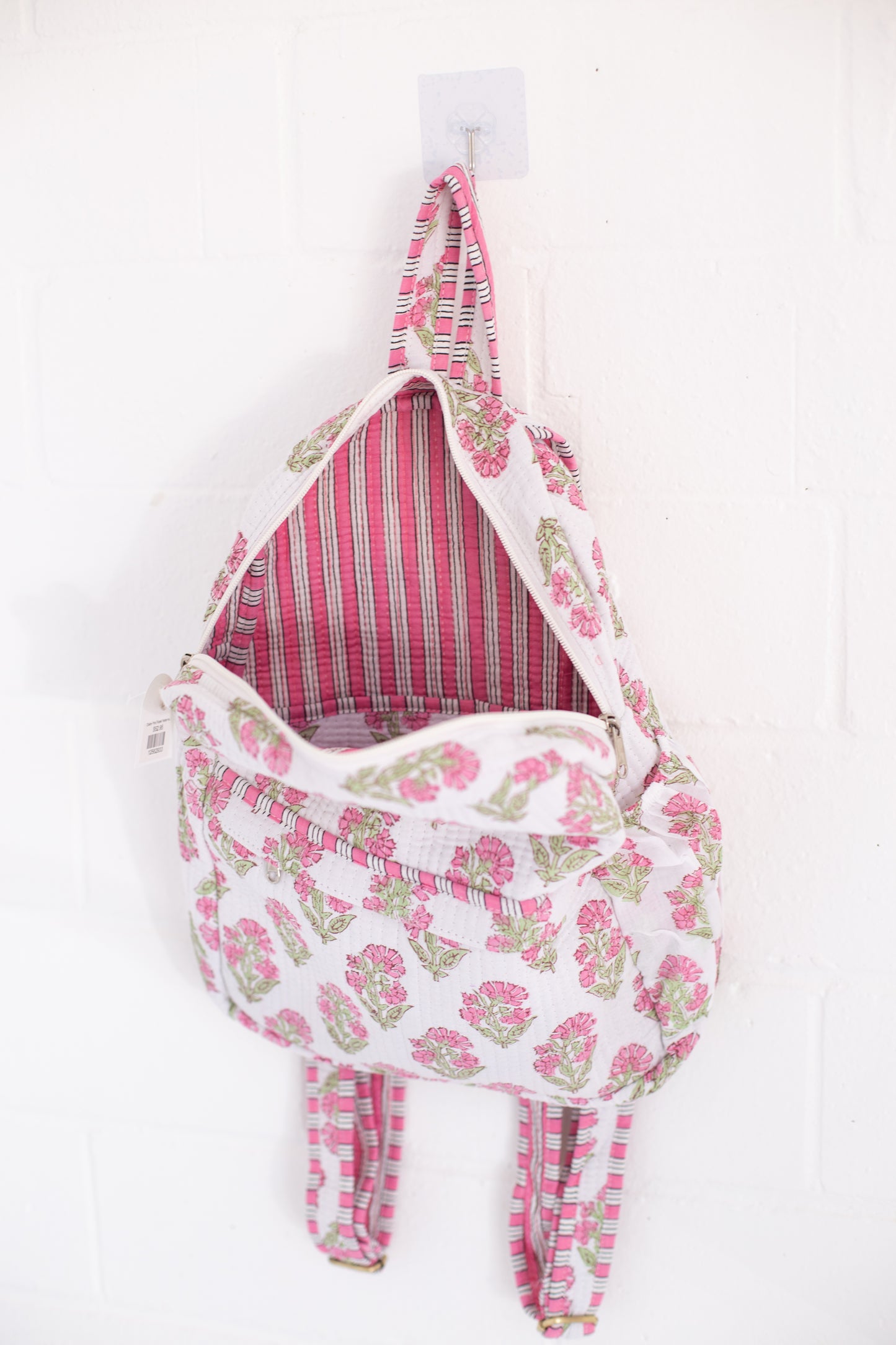 Cassie Pink Floral Print Backpack