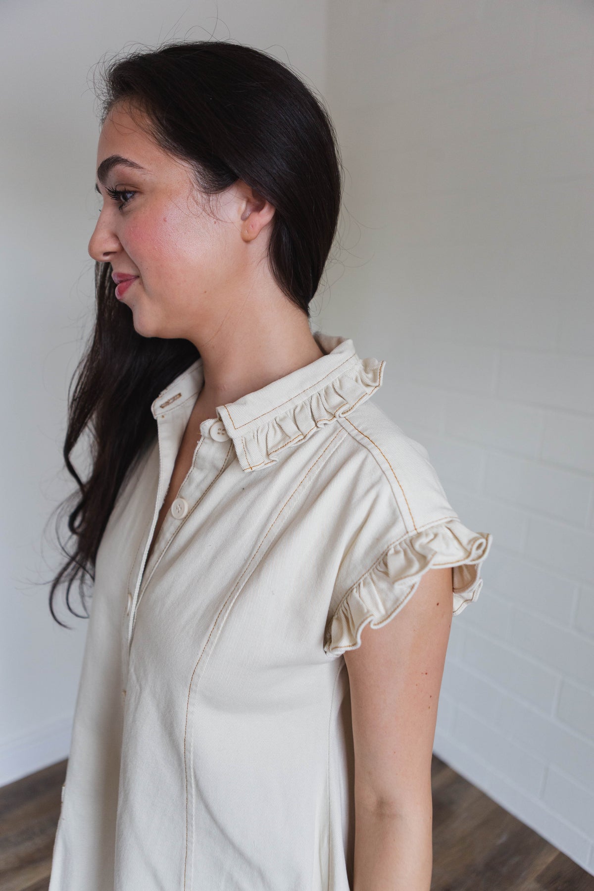 Natural Camel Denim Dress