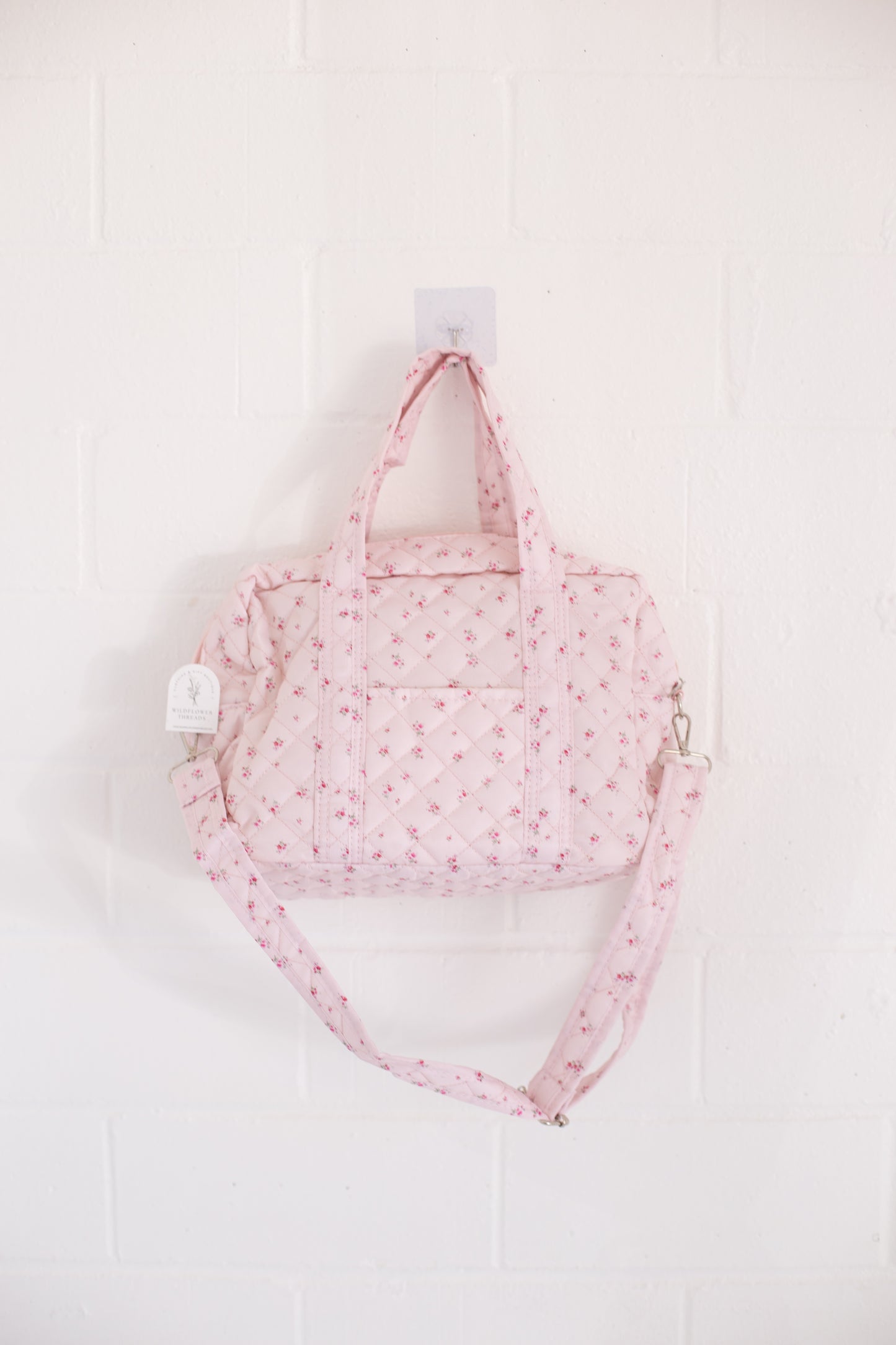 Dakota Baby Pink Floral Weekender Bag
