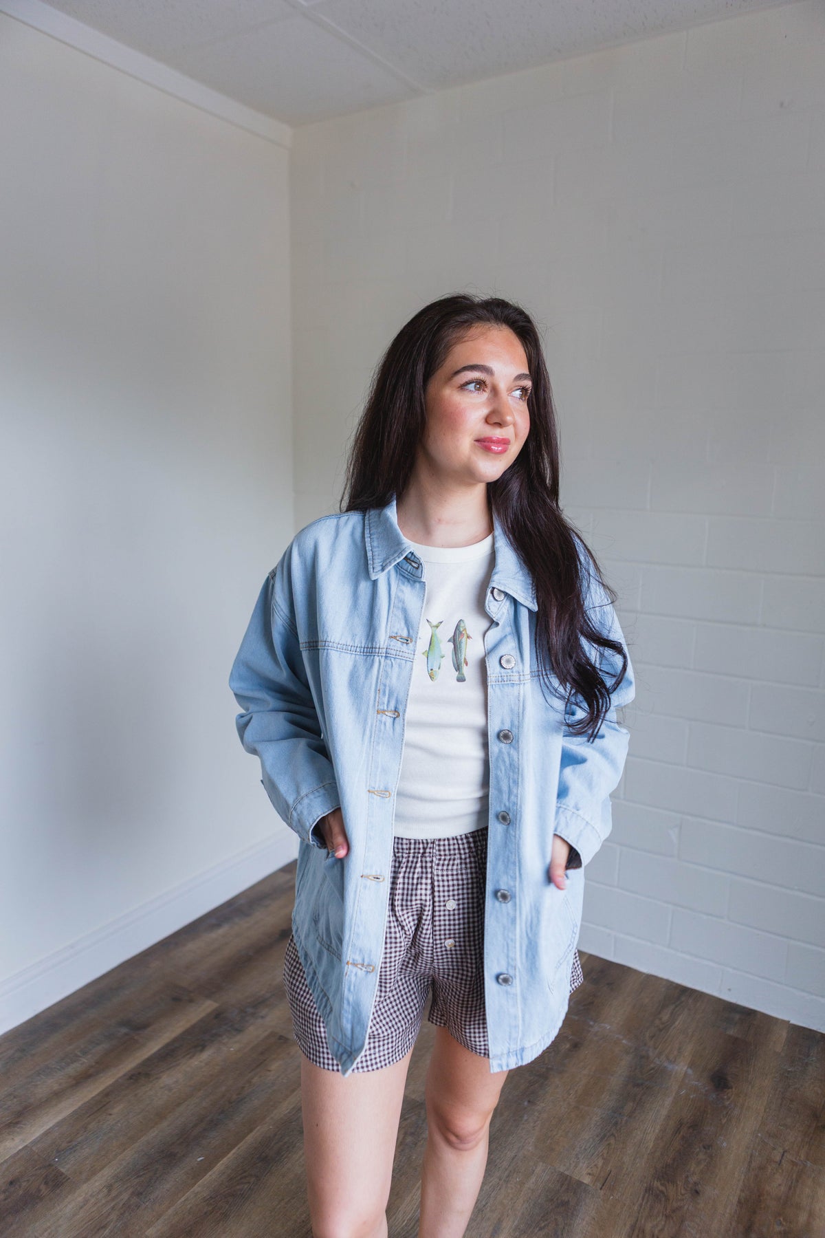 Light Denim Button Up Jacket