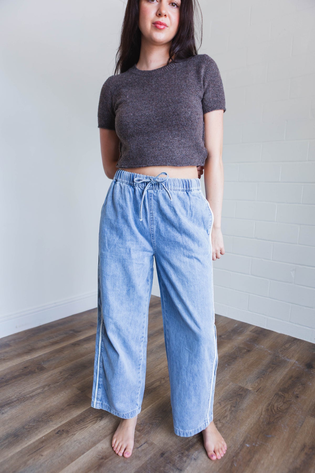 Denim Track Pants