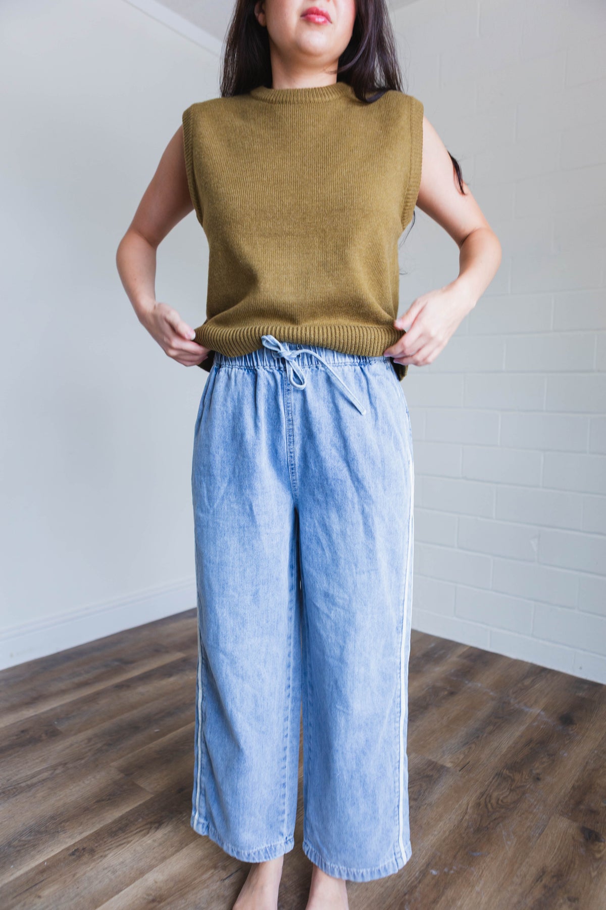 Denim Track Pants