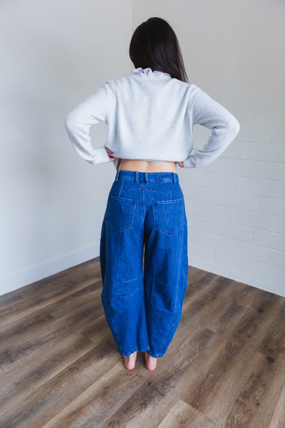 Dark Denim Barrel Jeans