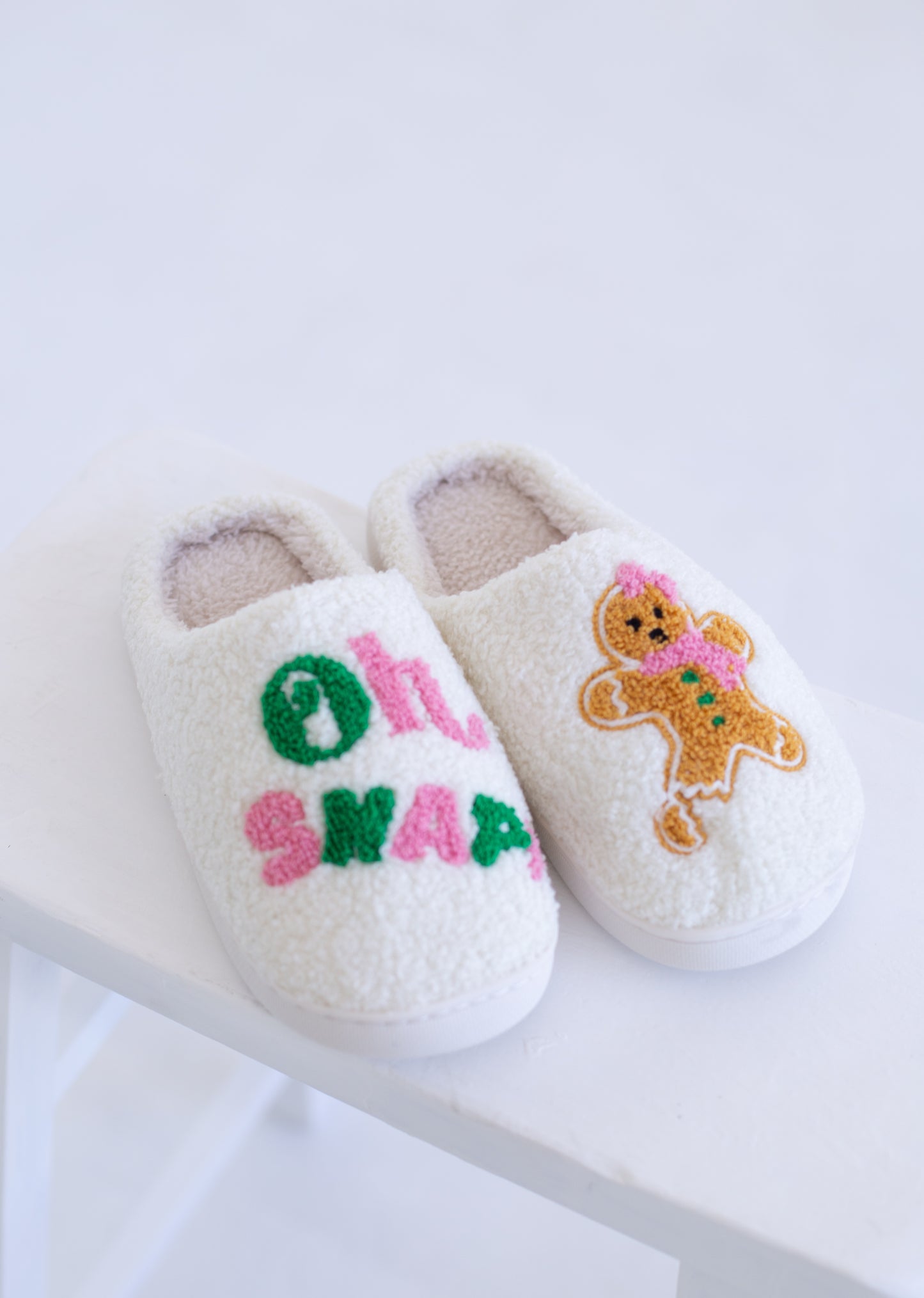 Oh Snap Gingerbread Slippers