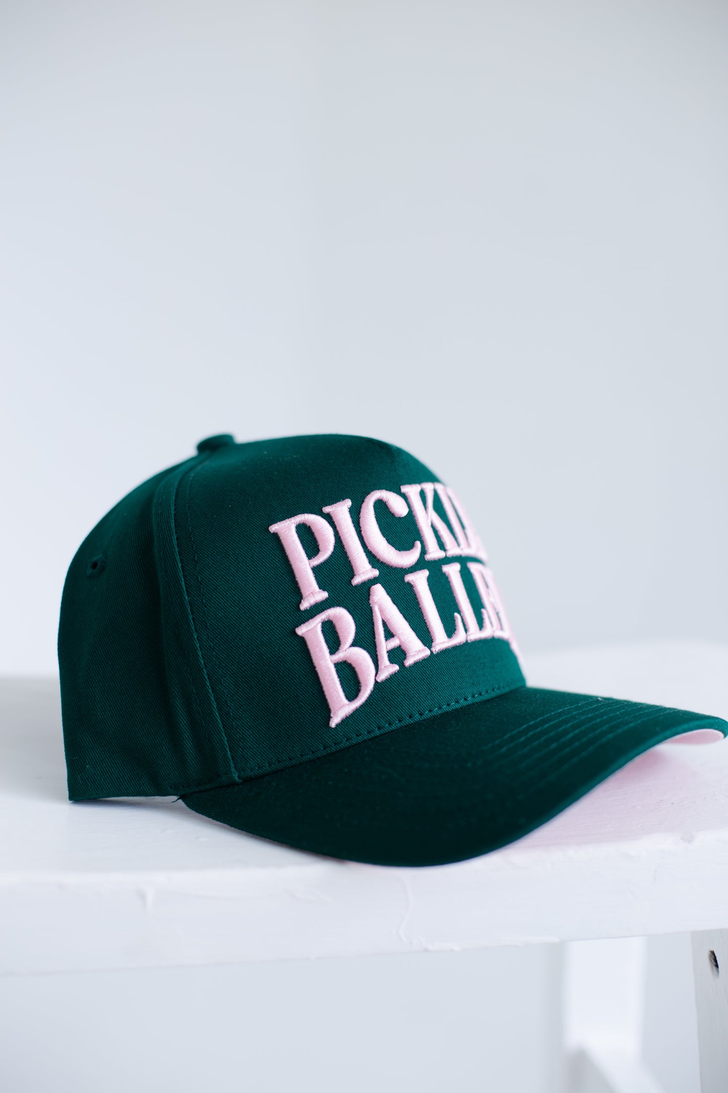 Pickleball Pink & Green Ball Cap
