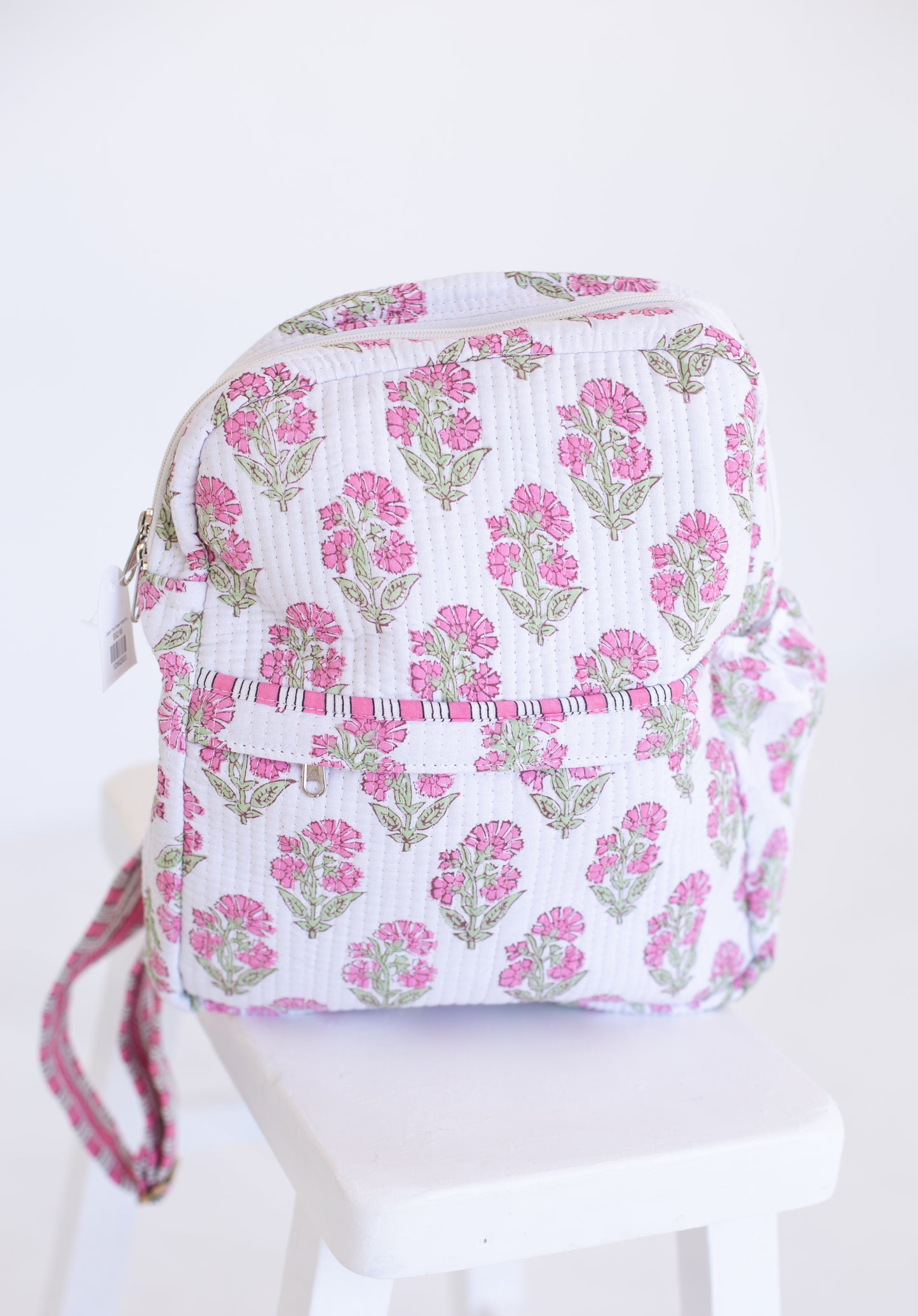 Cassie Pink Floral Print Backpack