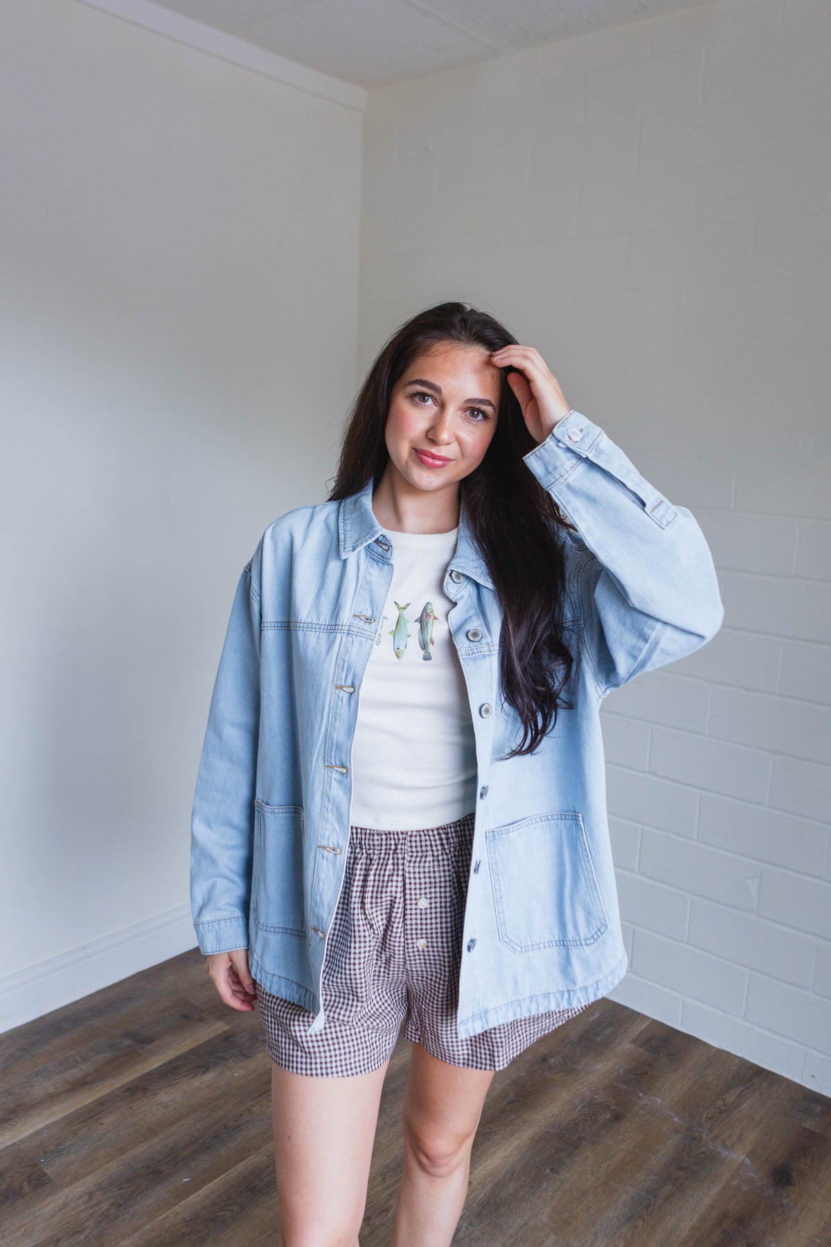 Light Denim Button Up Jacket
