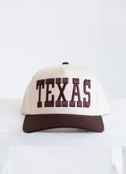 Brown Texas Ball Cap