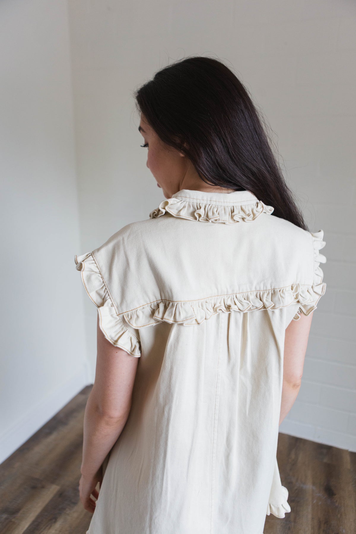 Natural Camel Denim Dress