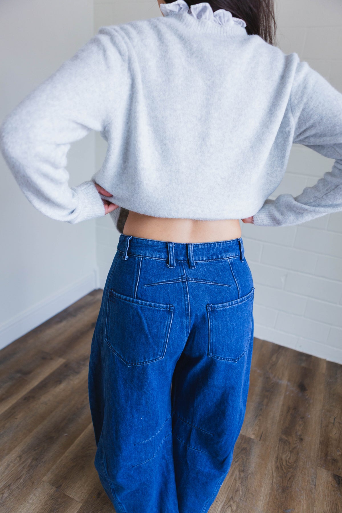 Dark Denim Barrel Jeans