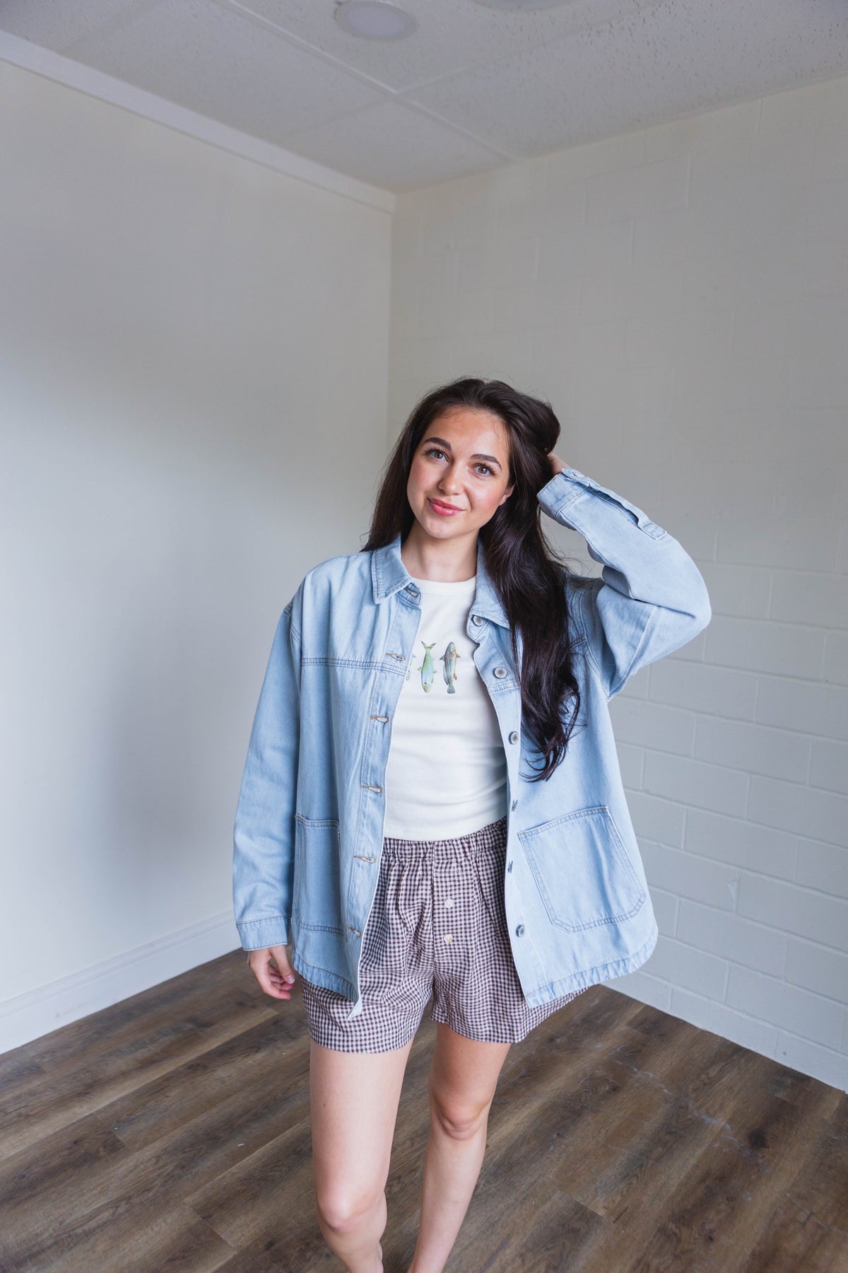 Light Denim Button Up Jacket