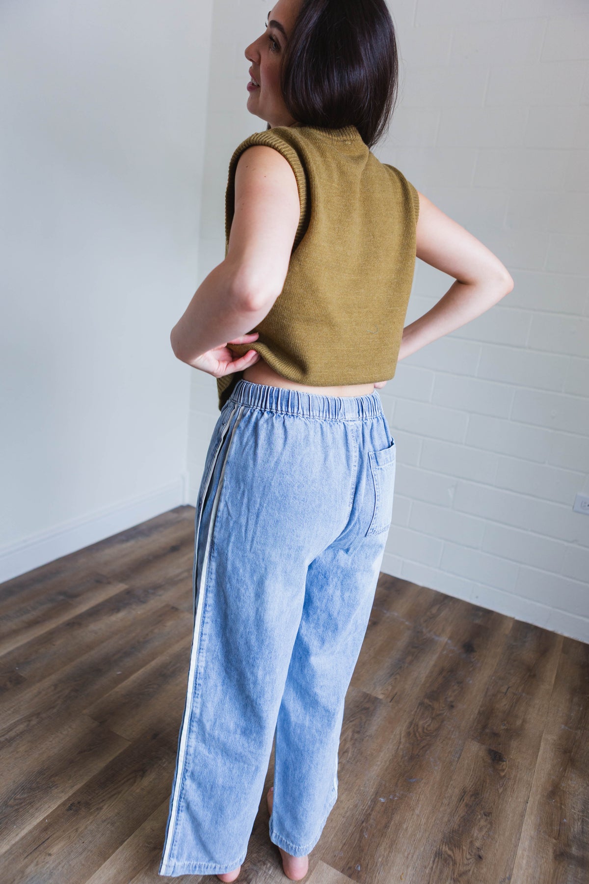 Denim Track Pants