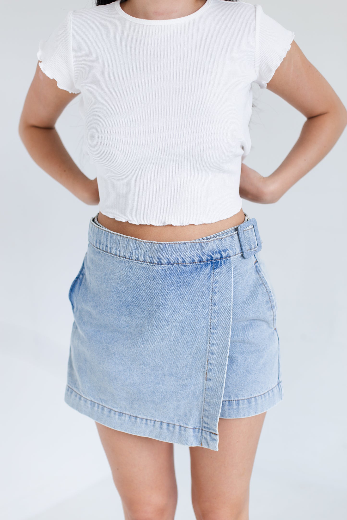 Medium Washed Denim Skort