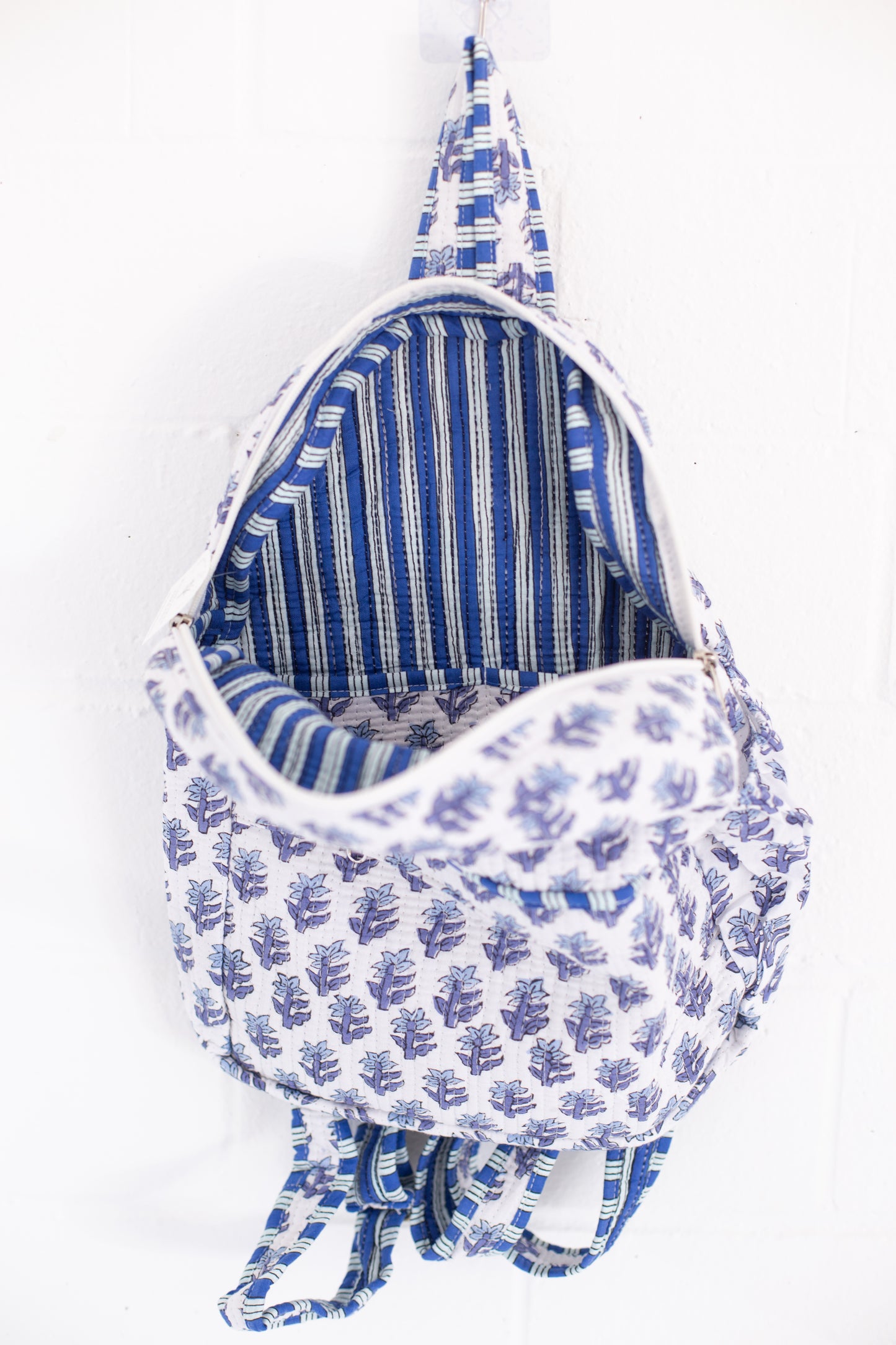 Beau Blue Floral Print Backpack