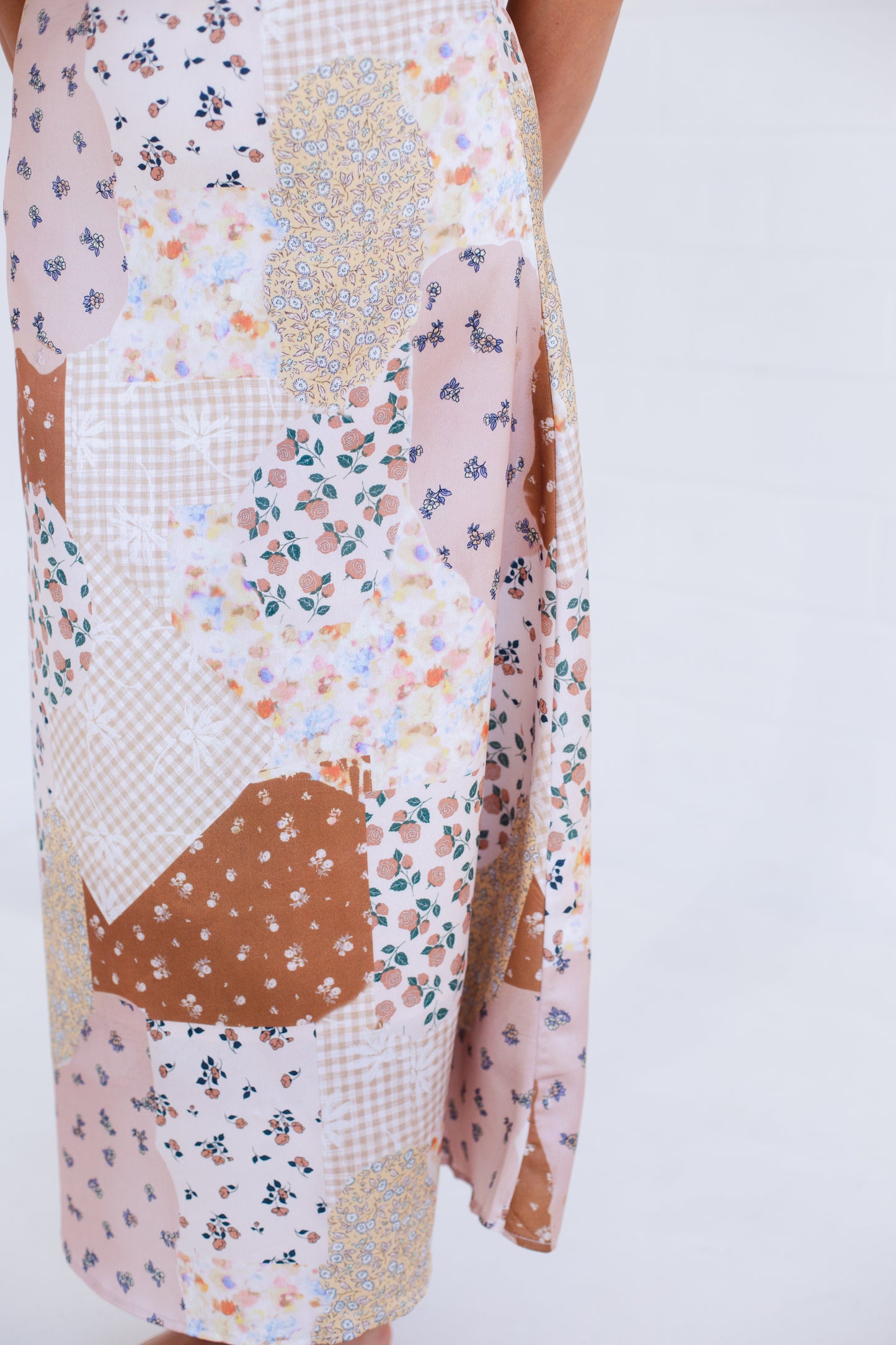 Patchwork Lace Midi Dress