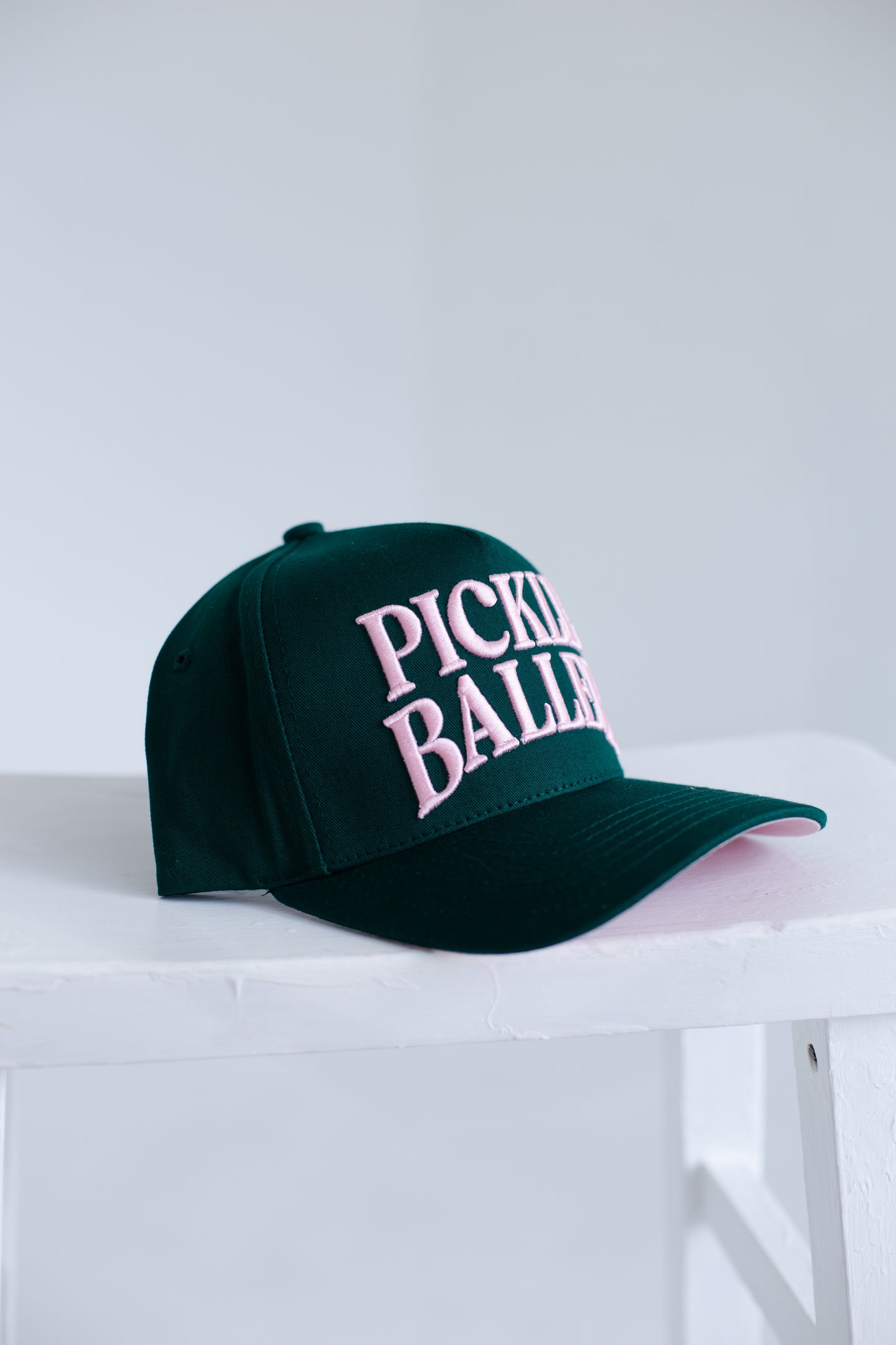 Pickleball Pink & Green Ball Cap
