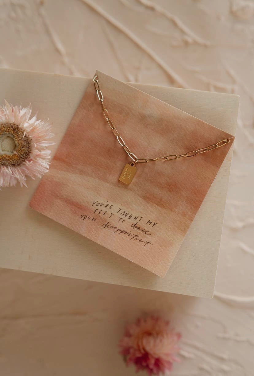 Pure Joy Mini Tag Necklace | Christian Jewelry