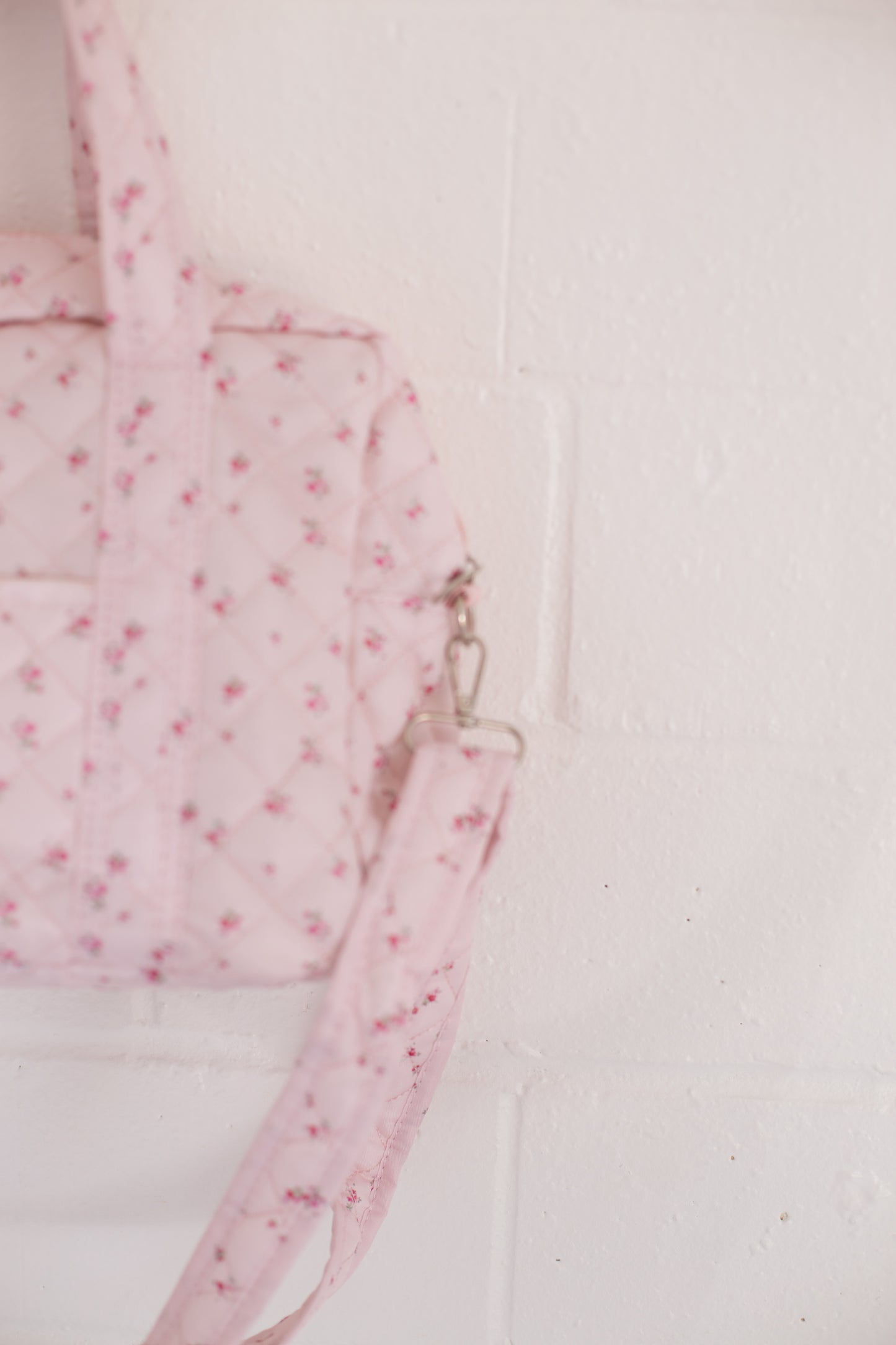 Dakota Baby Pink Floral Weekender Bag