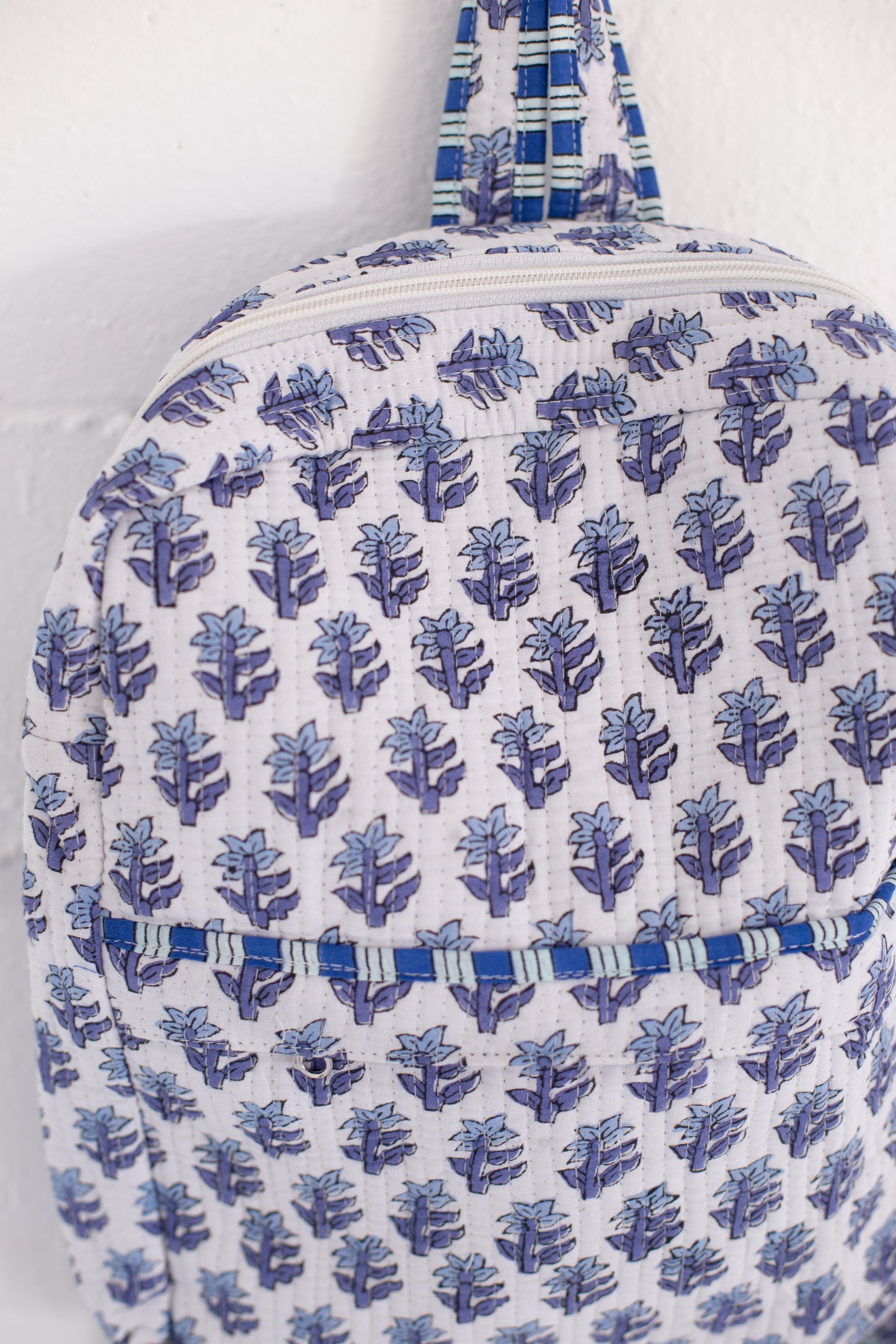 Beau Blue Floral Print Backpack