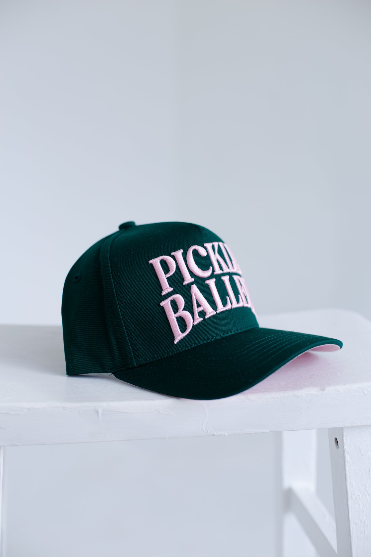 Pickleball Pink & Green Ball Cap